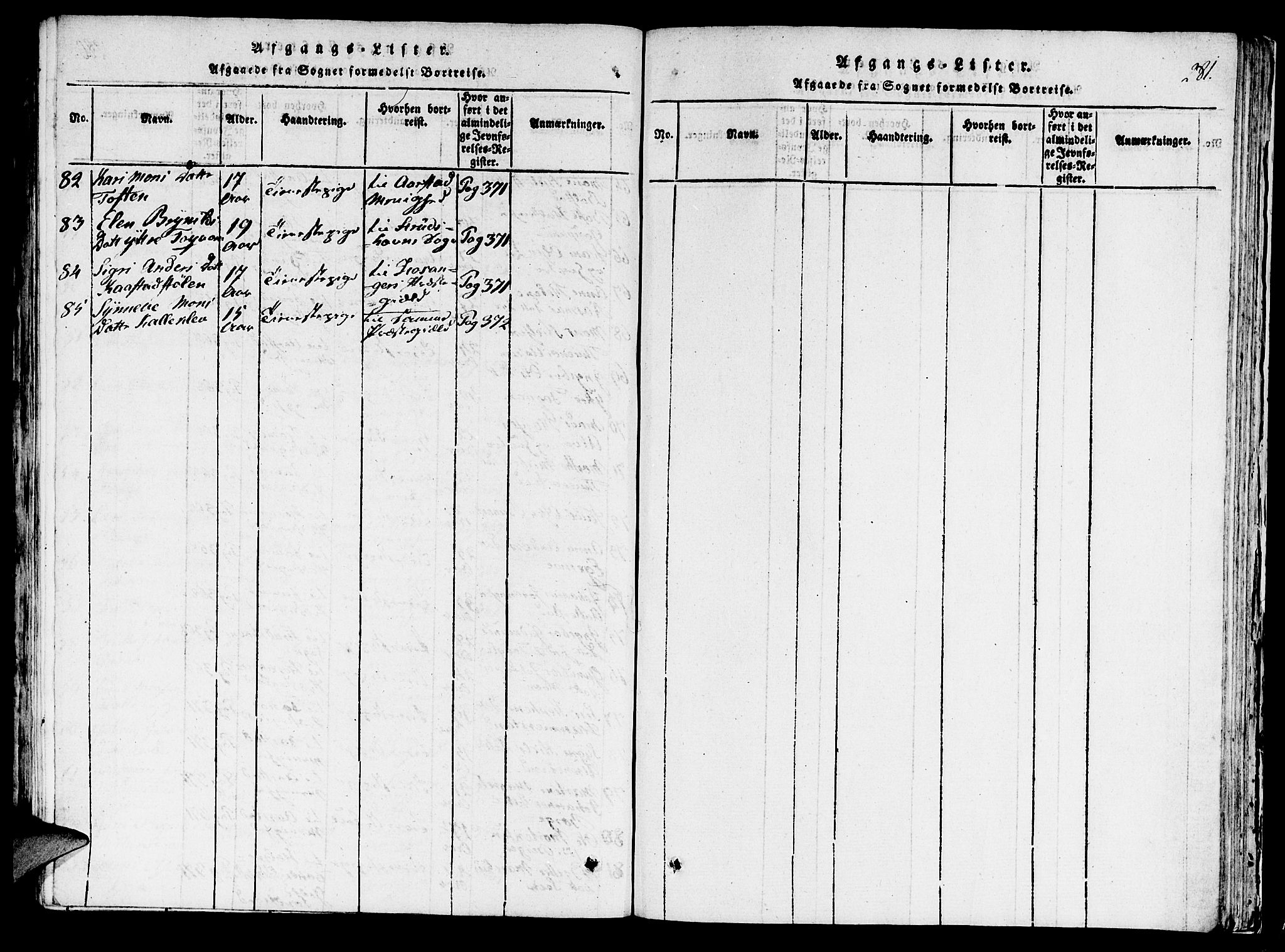 Haus sokneprestembete, AV/SAB-A-75601/H/Haa: Parish register (official) no. A 12, 1816-1821, p. 281