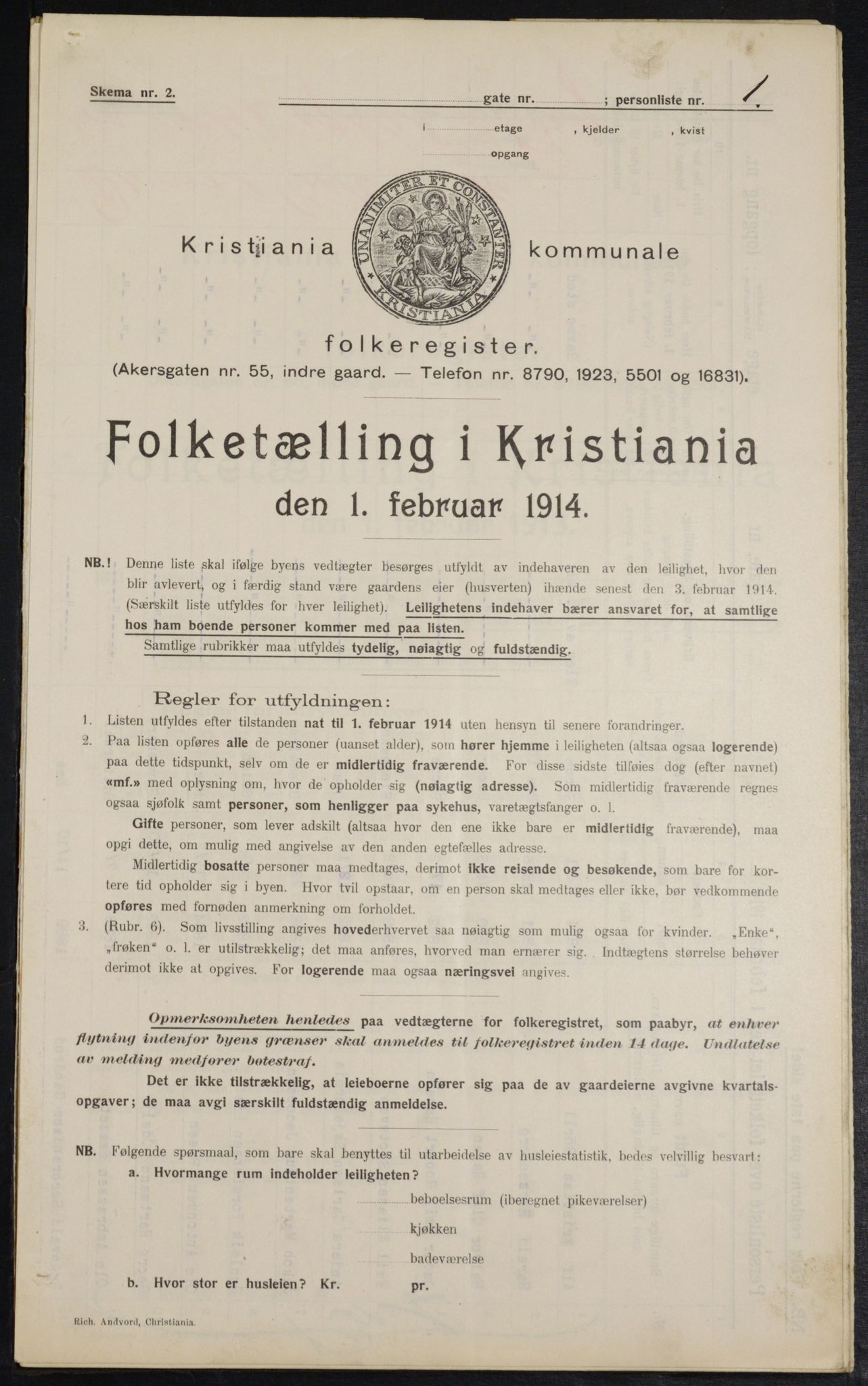 OBA, Municipal Census 1914 for Kristiania, 1914, p. 68327