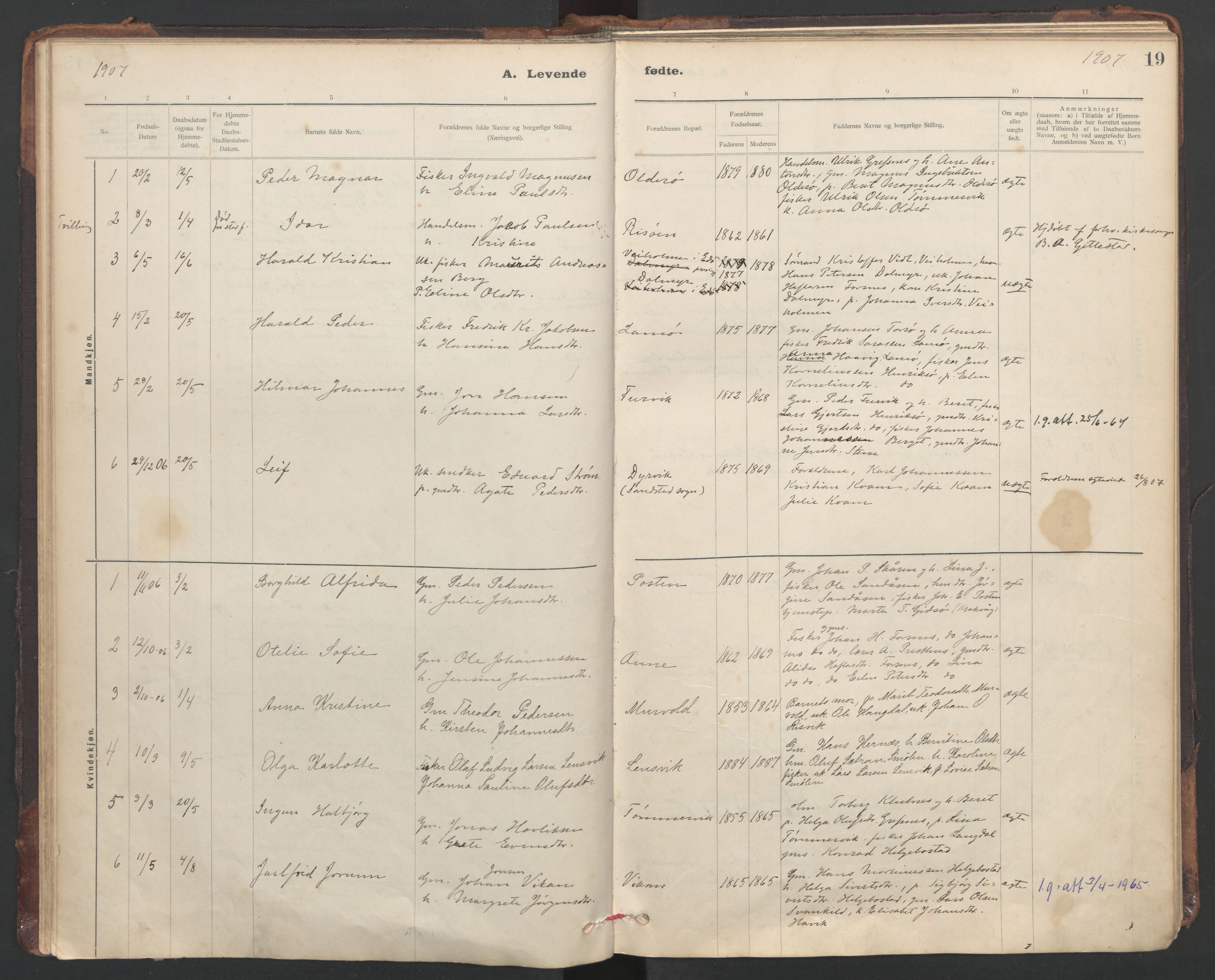 Ministerialprotokoller, klokkerbøker og fødselsregistre - Sør-Trøndelag, AV/SAT-A-1456/635/L0552: Parish register (official) no. 635A02, 1899-1919, p. 19