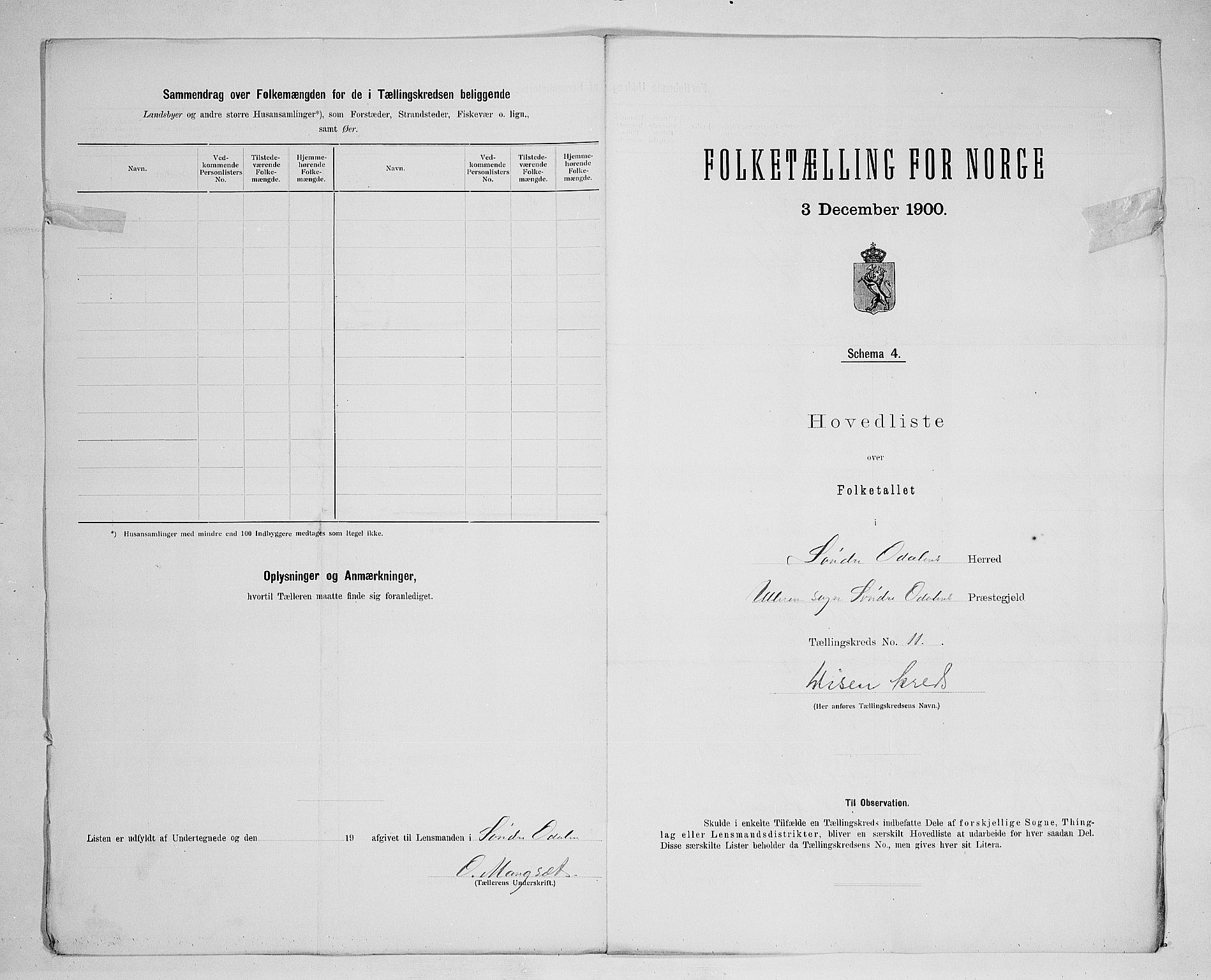 SAH, 1900 census for Sør-Odal, 1900, p. 44