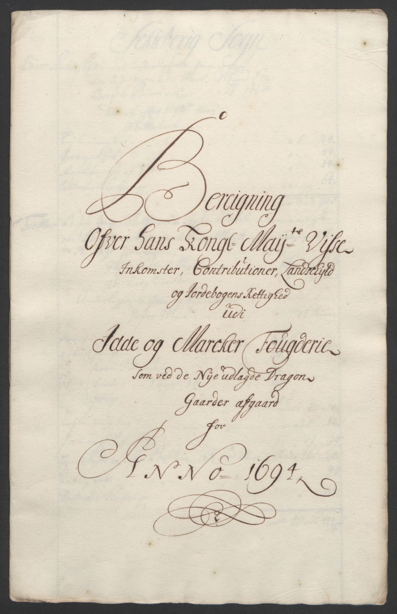 Rentekammeret inntil 1814, Reviderte regnskaper, Fogderegnskap, AV/RA-EA-4092/R01/L0012: Fogderegnskap Idd og Marker, 1694-1695, p. 130