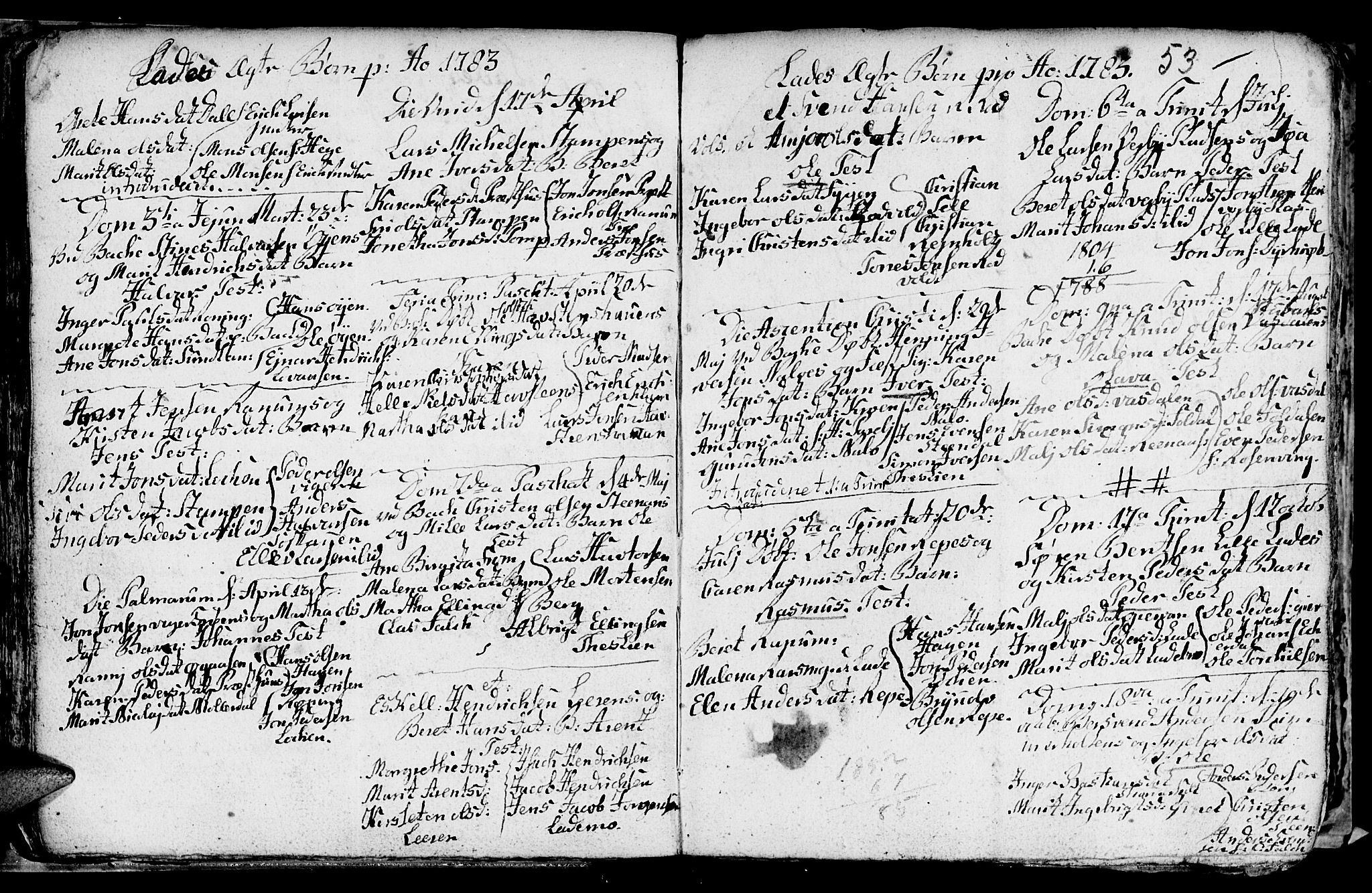 Ministerialprotokoller, klokkerbøker og fødselsregistre - Sør-Trøndelag, SAT/A-1456/606/L0305: Parish register (copy) no. 606C01, 1757-1819, p. 53