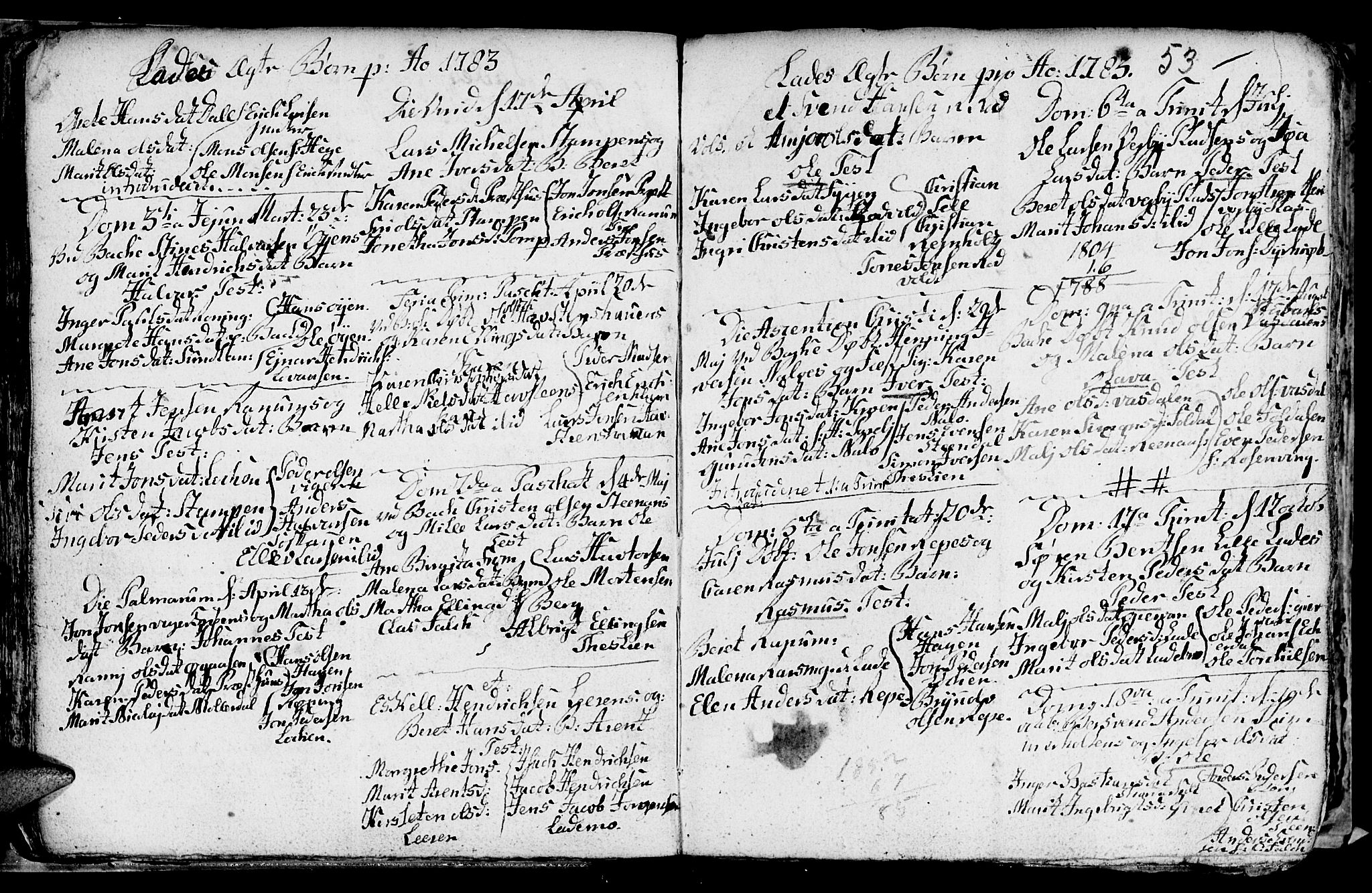 Ministerialprotokoller, klokkerbøker og fødselsregistre - Sør-Trøndelag, AV/SAT-A-1456/606/L0305: Parish register (copy) no. 606C01, 1757-1819, p. 53