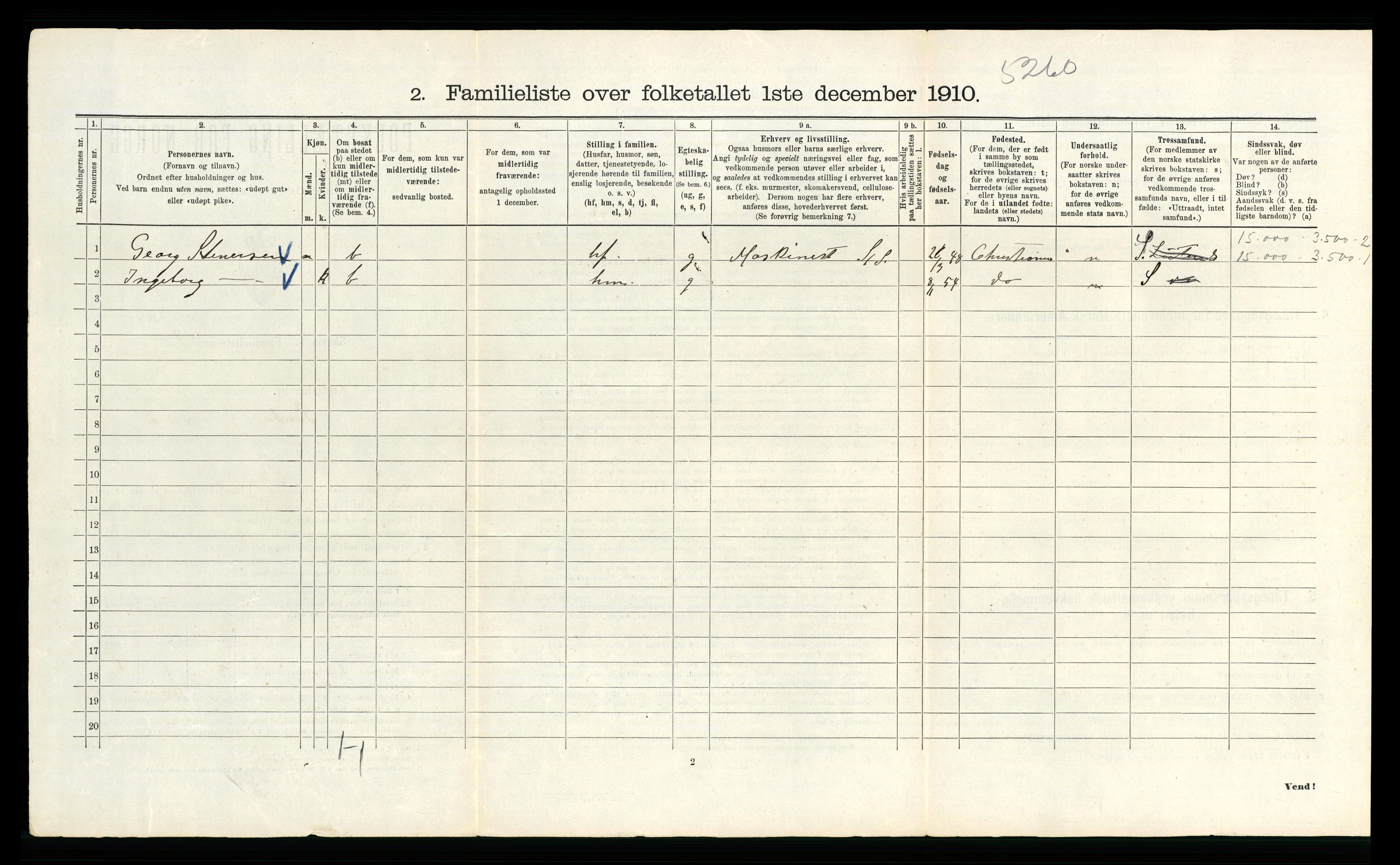 RA, 1910 census for Kristiania, 1910, p. 102222