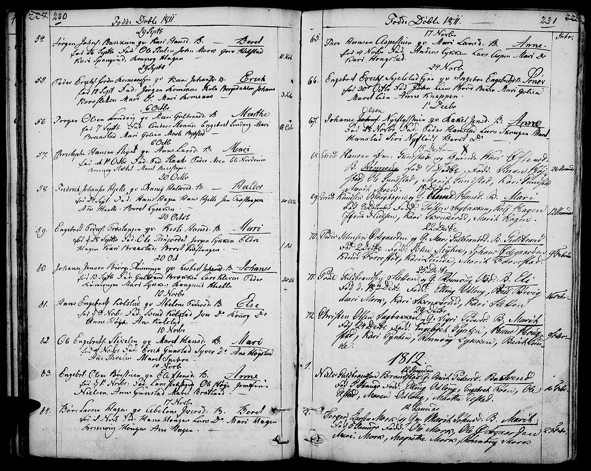 Ringebu prestekontor, SAH/PREST-082/H/Ha/Haa/L0003: Parish register (official) no. 3, 1781-1820, p. 230-231