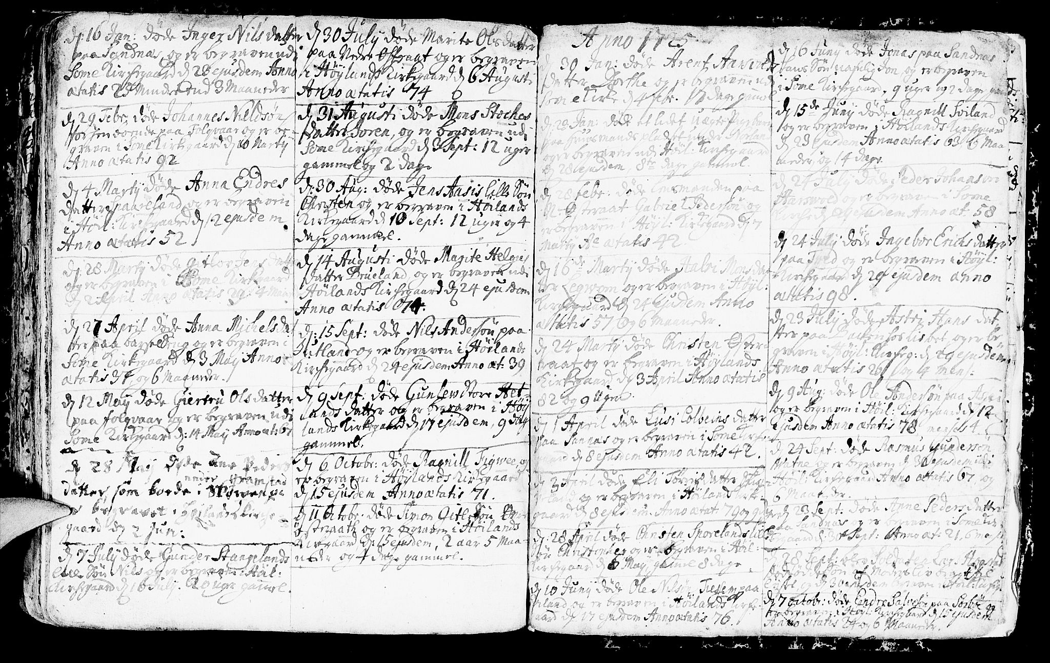 Høyland sokneprestkontor, SAST/A-101799/001/30BA/L0001: Parish register (official) no. A 1, 1691-1732