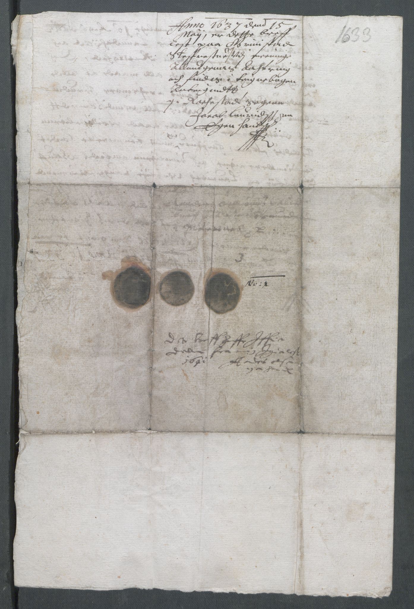Riksarkivets diplomsamling, AV/RA-EA-5965/F02/L0144: Dokumenter, 1633, p. 17