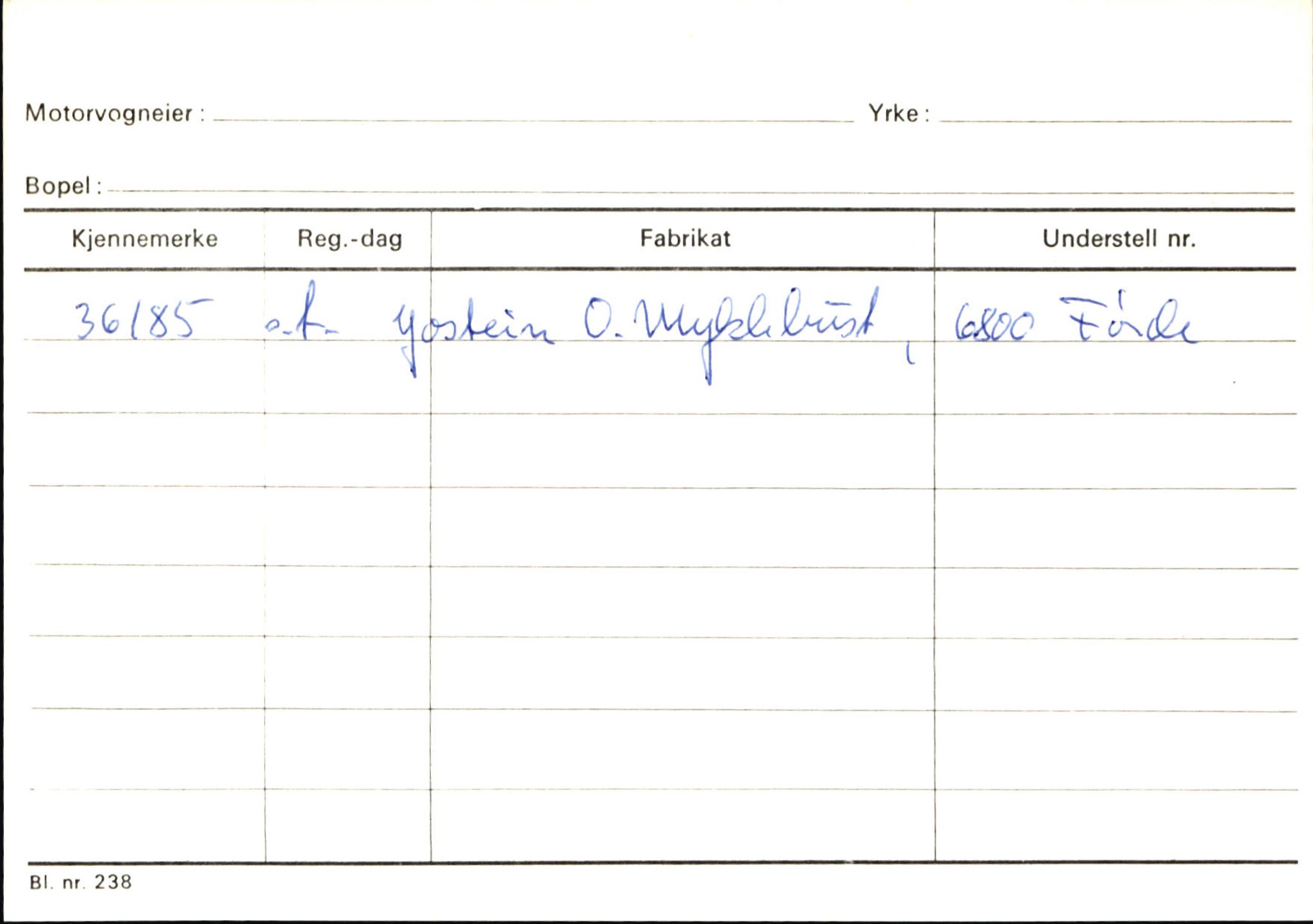 Statens vegvesen, Sogn og Fjordane vegkontor, AV/SAB-A-5301/4/F/L0145: Registerkort Vågsøy S-Å. Årdal I-P, 1945-1975, p. 333