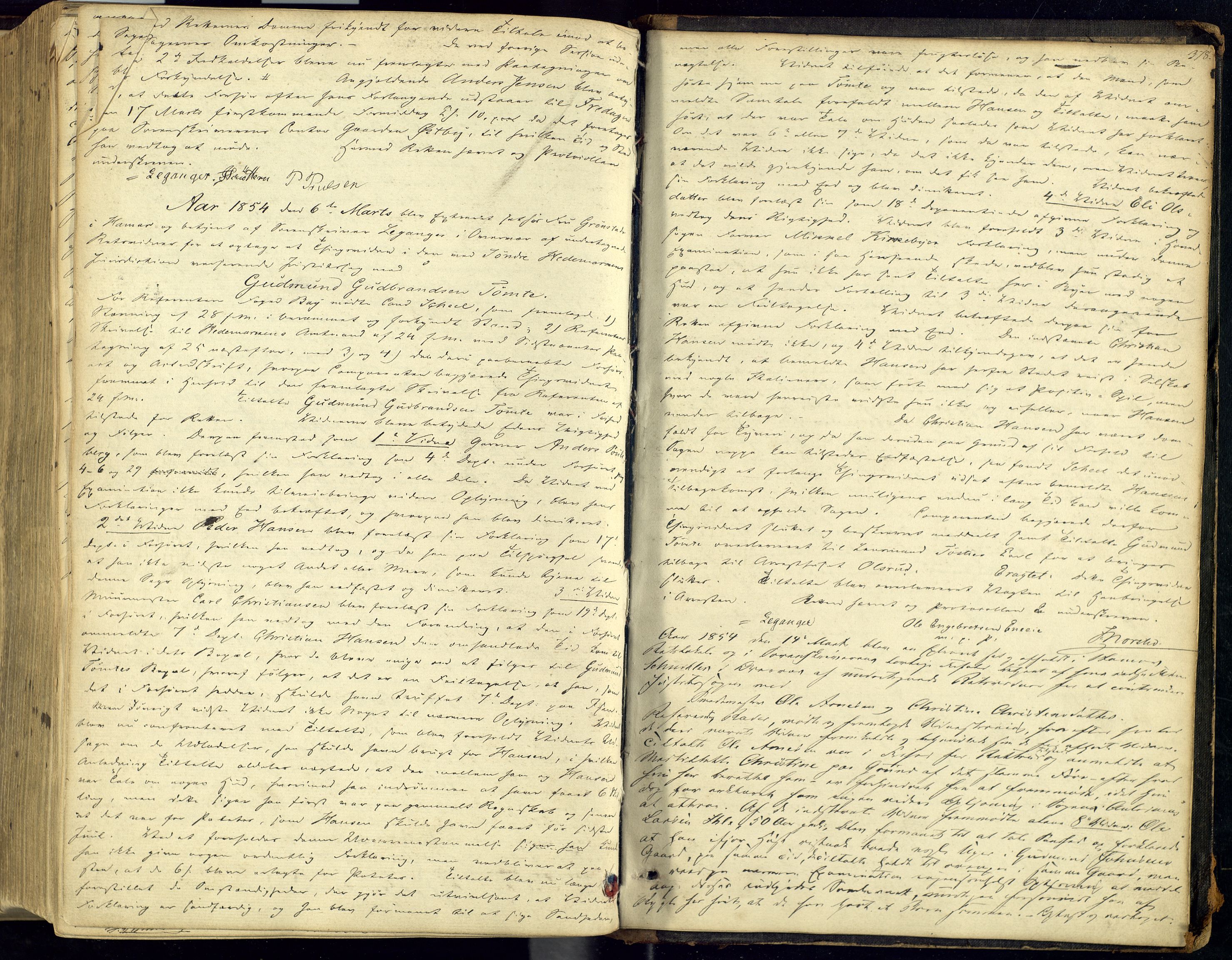 Hamar byfogd og byskriver, AV/SAH-TING-046/G/Gc/L0001: Ekstrarettsprotokoll, 1851-1854, p. 378