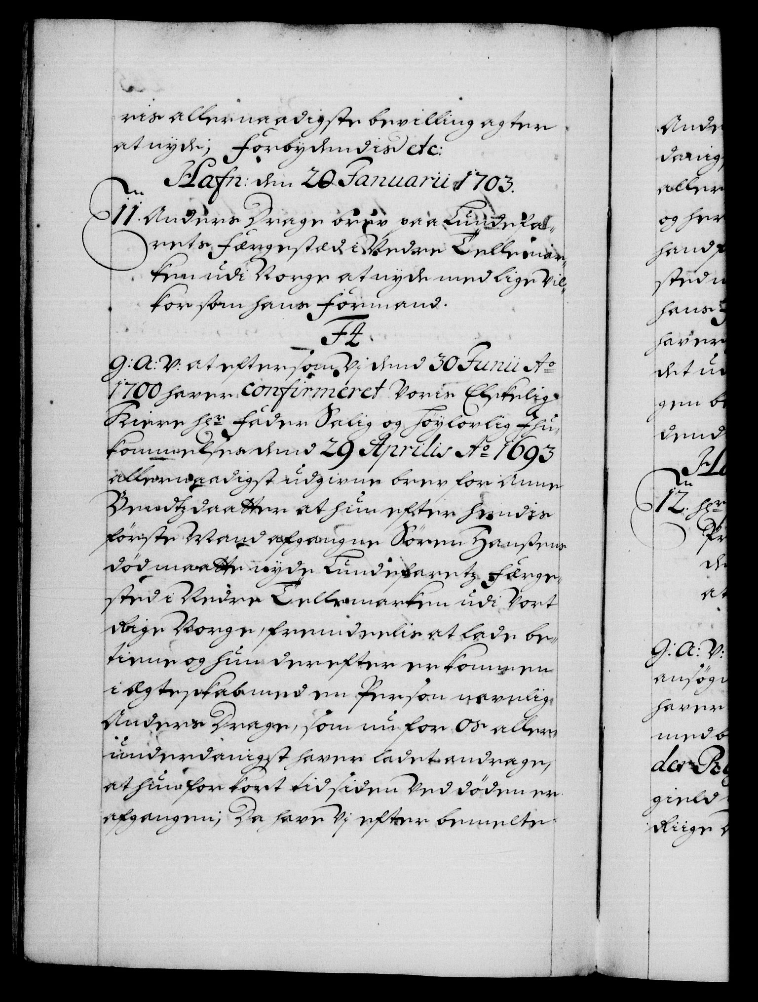 Danske Kanselli 1572-1799, RA/EA-3023/F/Fc/Fca/Fcaa/L0018: Norske registre, 1699-1703, p. 445b