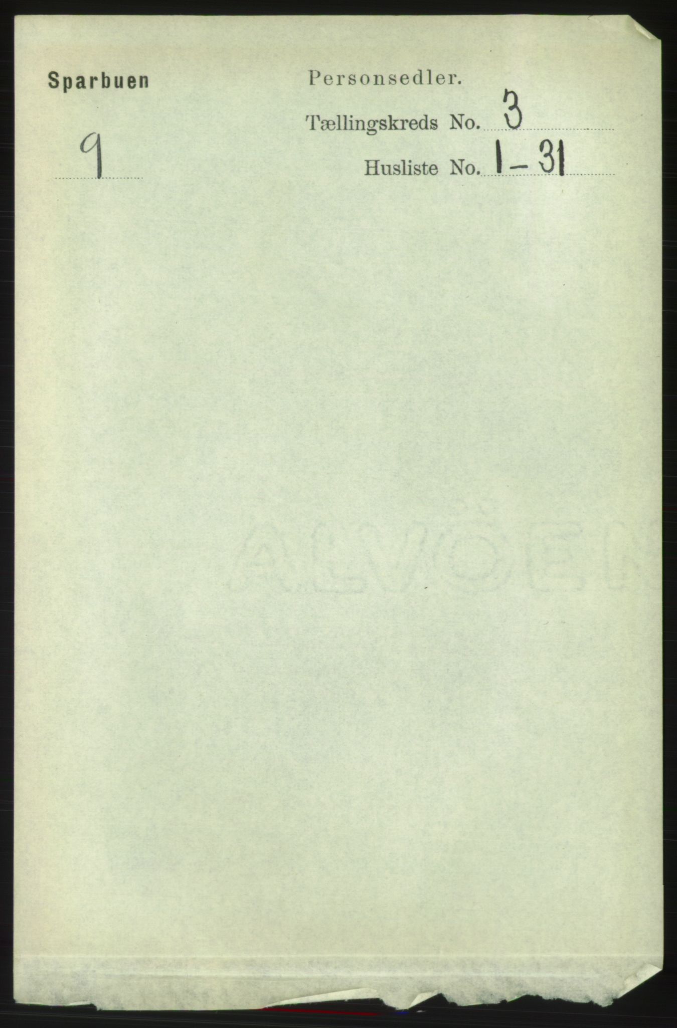 RA, 1891 census for 1731 Sparbu, 1891, p. 879