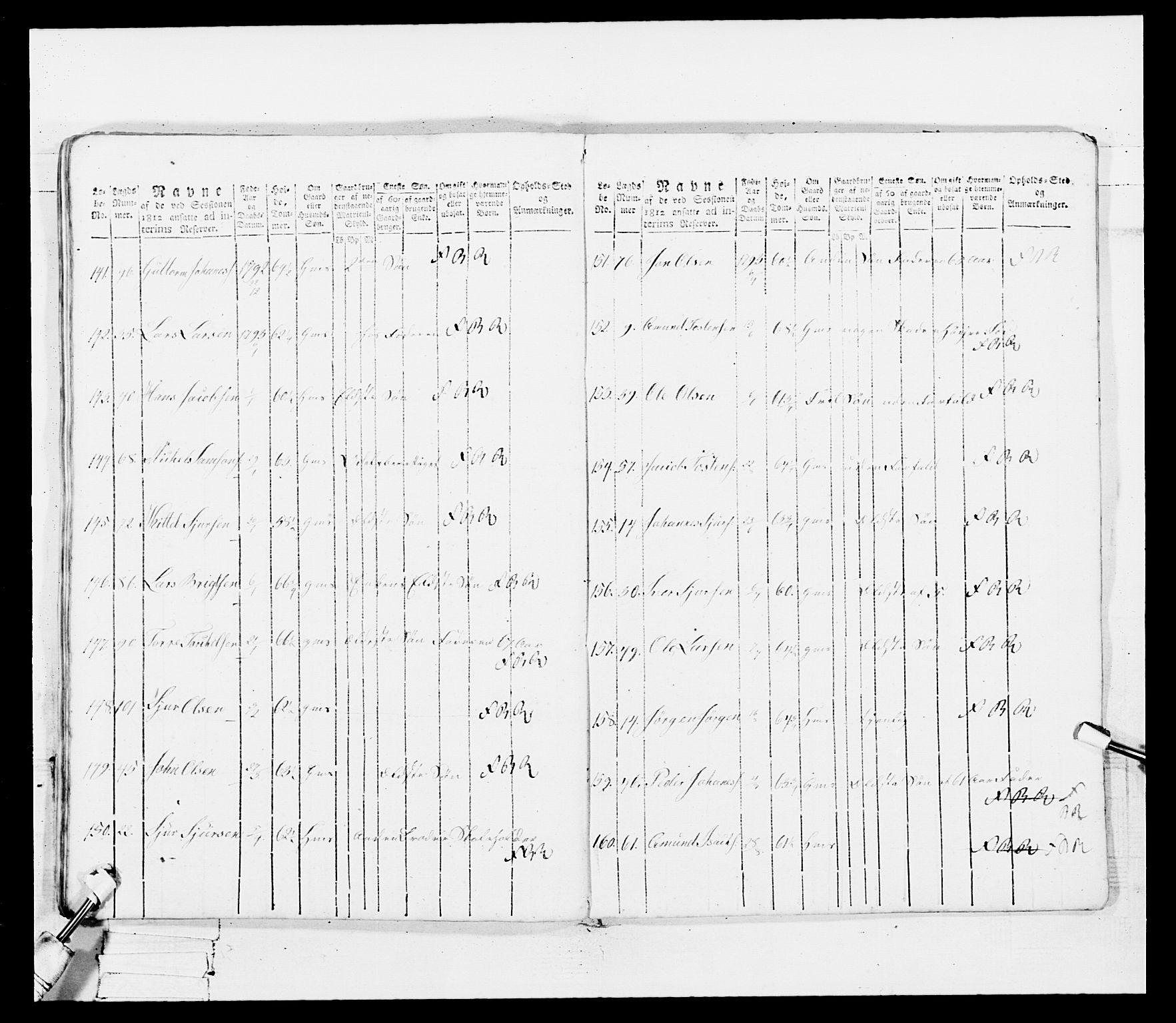 Generalitets- og kommissariatskollegiet, Det kongelige norske kommissariatskollegium, AV/RA-EA-5420/E/Eh/L0099: Bergenhusiske nasjonale infanteriregiment, 1812, p. 549