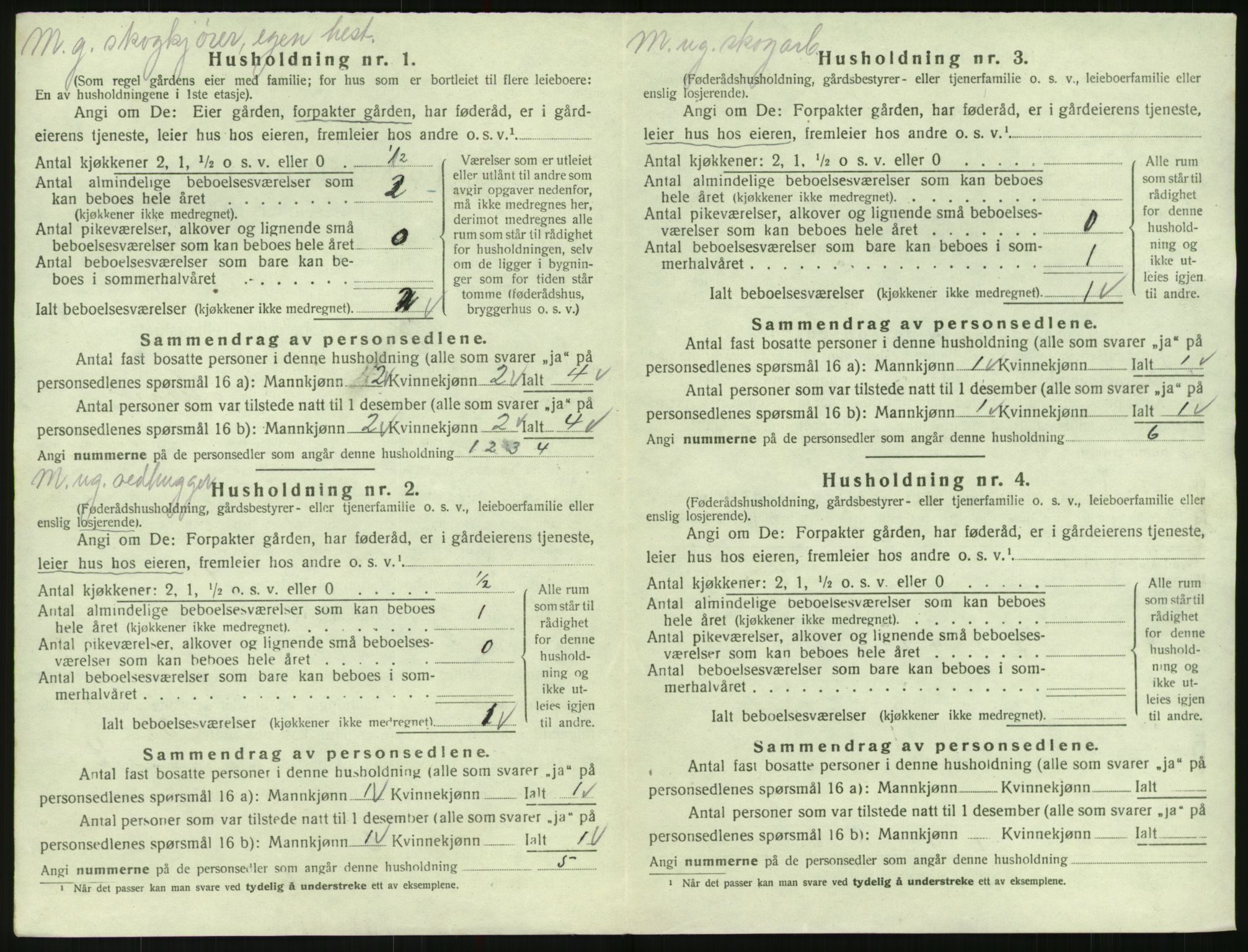 SAK, 1920 census for Evje, 1920, p. 45