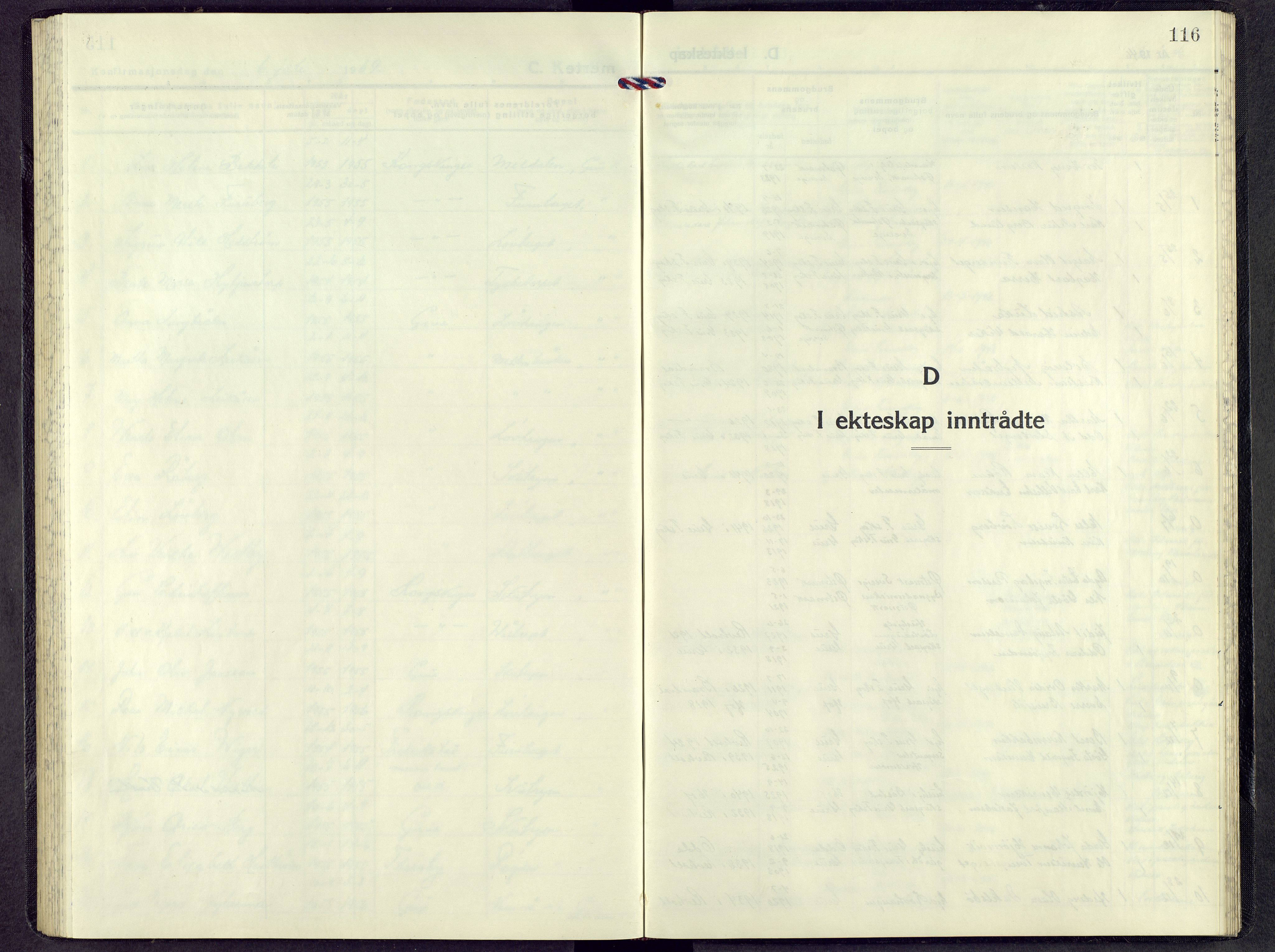 Grue prestekontor, SAH/PREST-036/H/Ha/Hab/L0010: Parish register (copy) no. 10, 1943-1970, p. 115b-116a