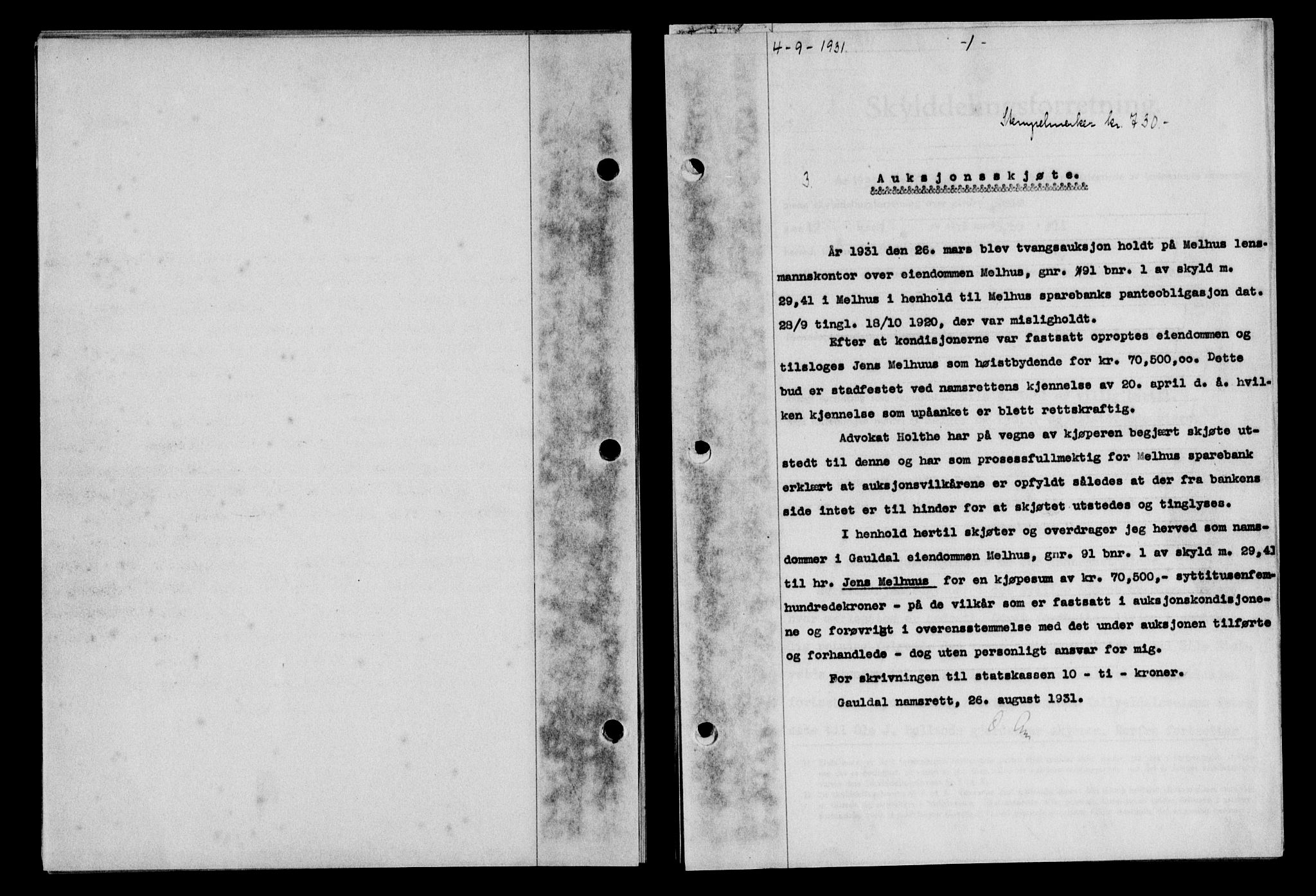 Gauldal sorenskriveri, AV/SAT-A-0014/1/2/2C/L0041: Mortgage book no. 42-43, 1930-1931, Deed date: 04.09.1937