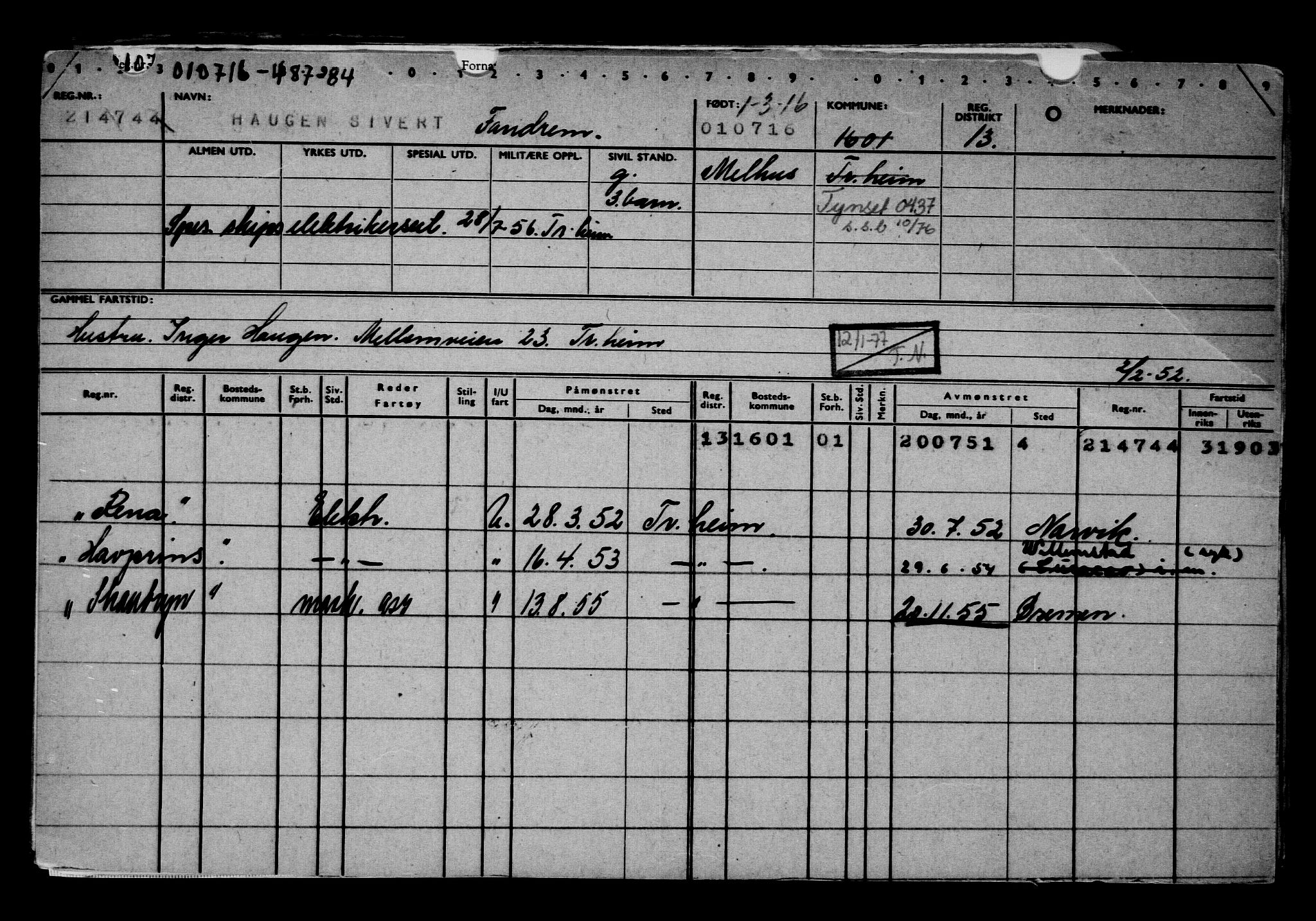 Direktoratet for sjømenn, AV/RA-S-3545/G/Gb/L0140: Hovedkort, 1916, p. 455