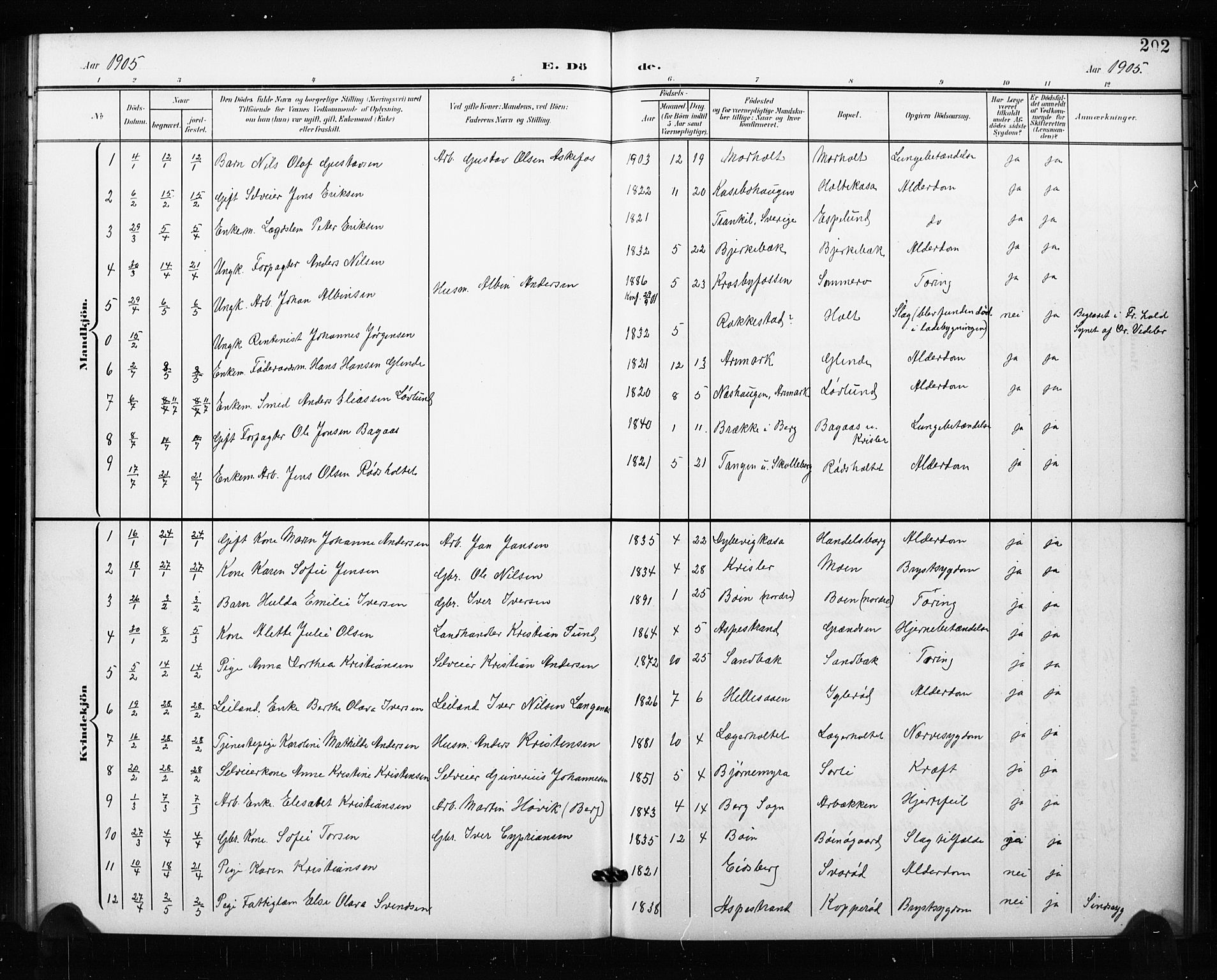 Aremark prestekontor Kirkebøker, AV/SAO-A-10899/G/Ga/L0002: Parish register (copy) no. I 2, 1901-1928, p. 202