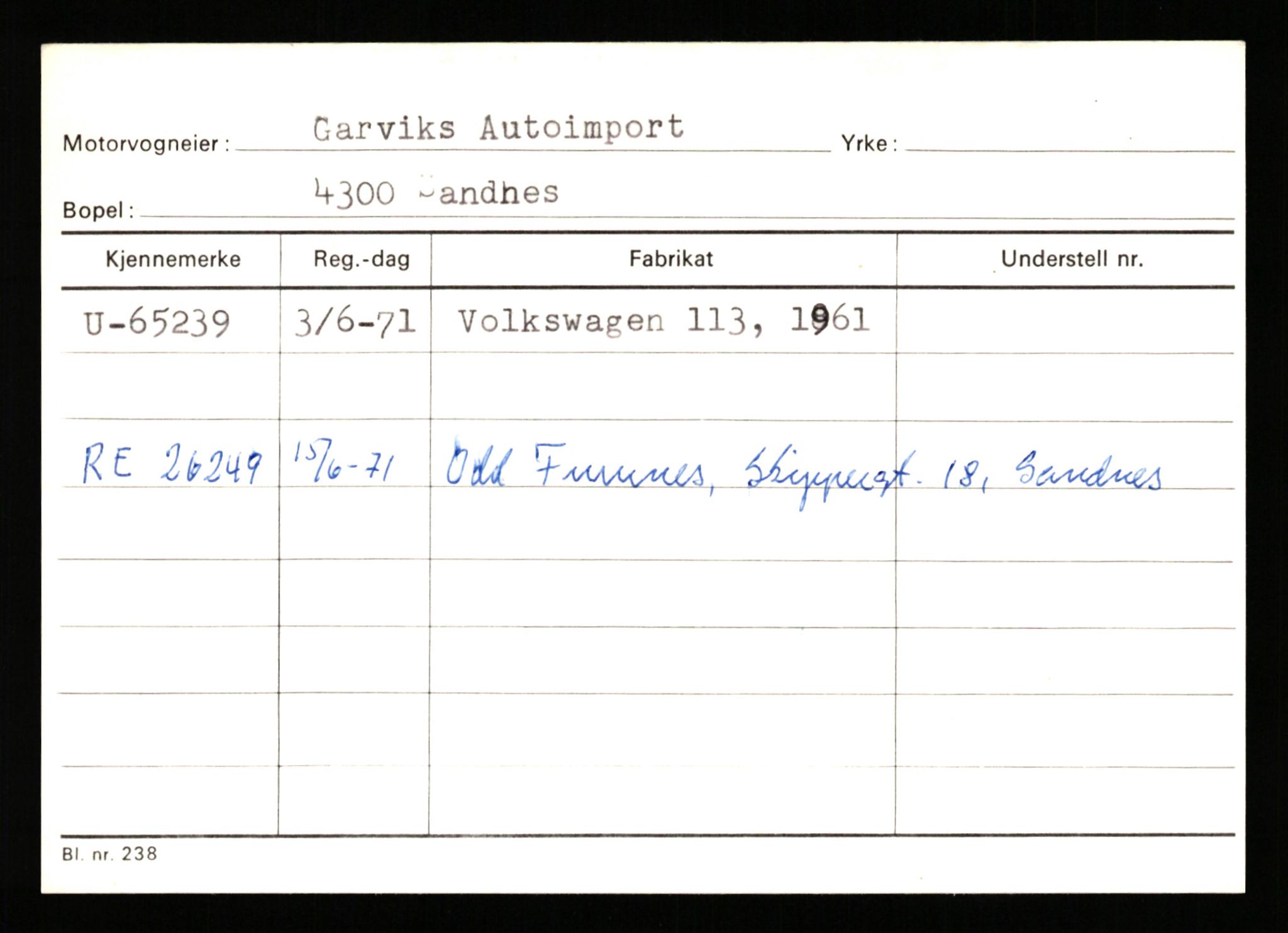 Stavanger trafikkstasjon, AV/SAST-A-101942/0/G/L0007: Registreringsnummer: 49019 - 67460, 1930-1971, p. 2959