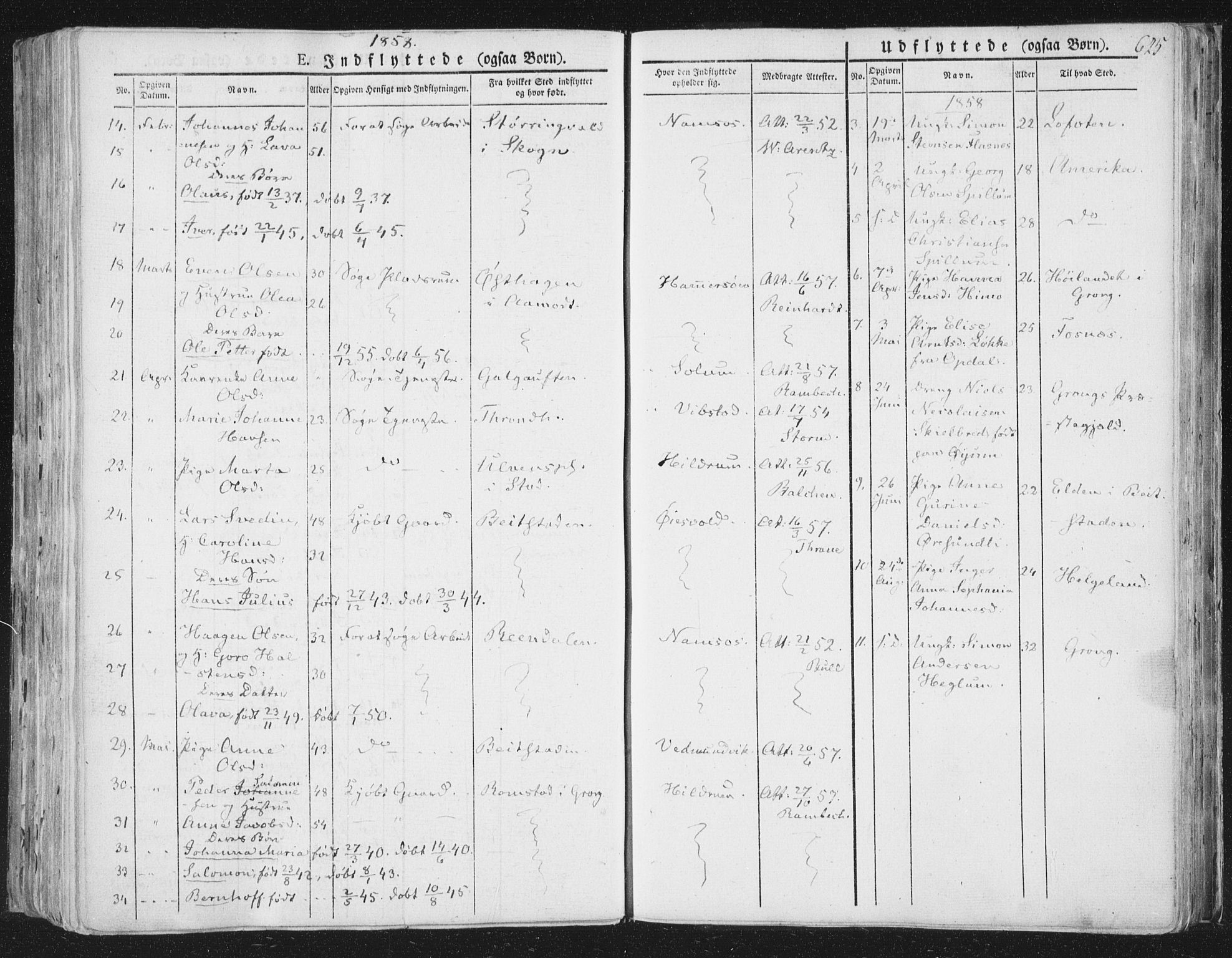 Ministerialprotokoller, klokkerbøker og fødselsregistre - Nord-Trøndelag, AV/SAT-A-1458/764/L0552: Parish register (official) no. 764A07b, 1824-1865, p. 625