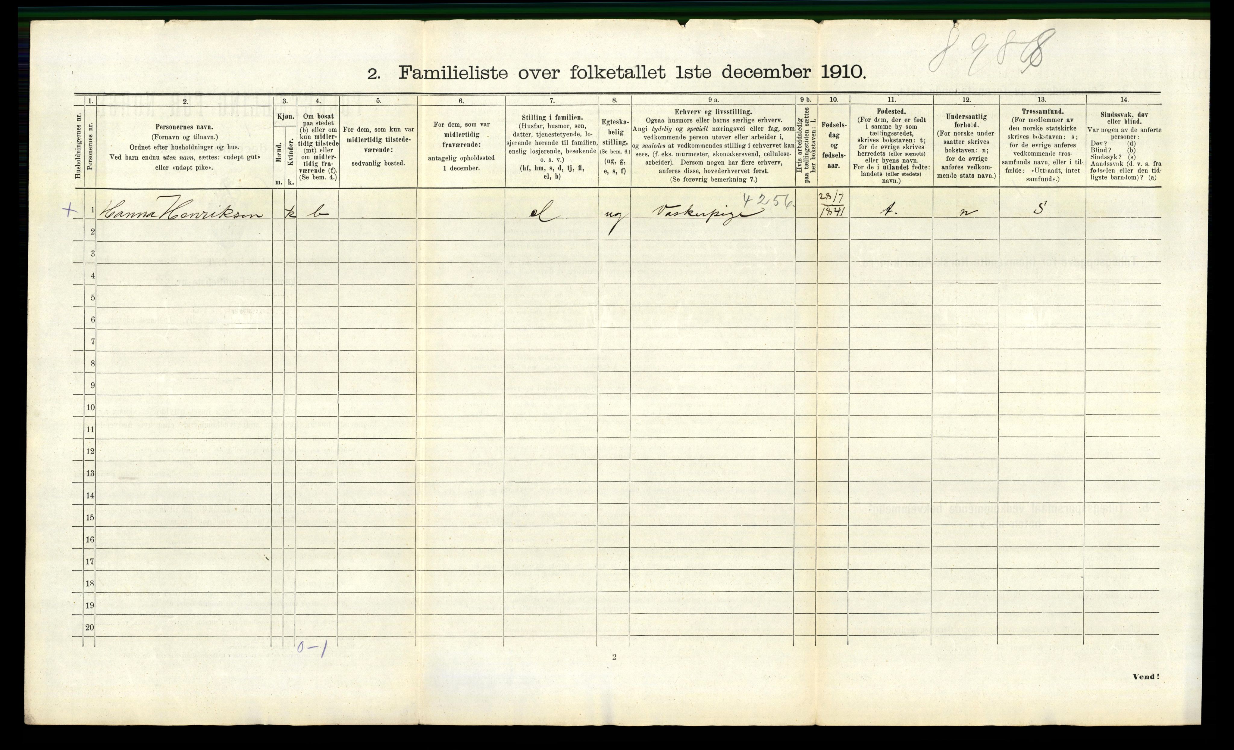 RA, 1910 census for Trondheim, 1910, p. 10832