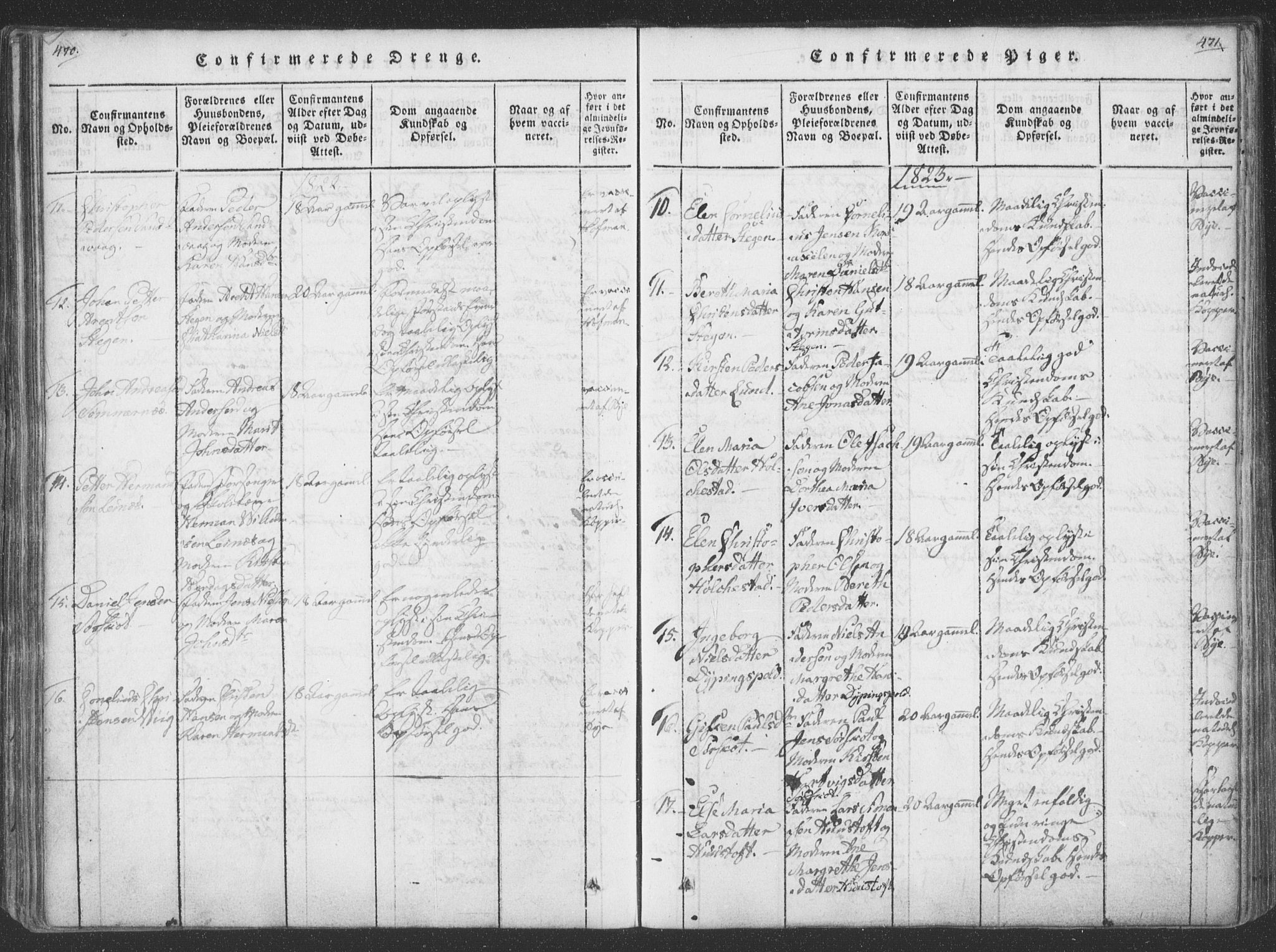 Ministerialprotokoller, klokkerbøker og fødselsregistre - Nordland, AV/SAT-A-1459/855/L0798: Parish register (official) no. 855A06, 1821-1835, p. 470-471