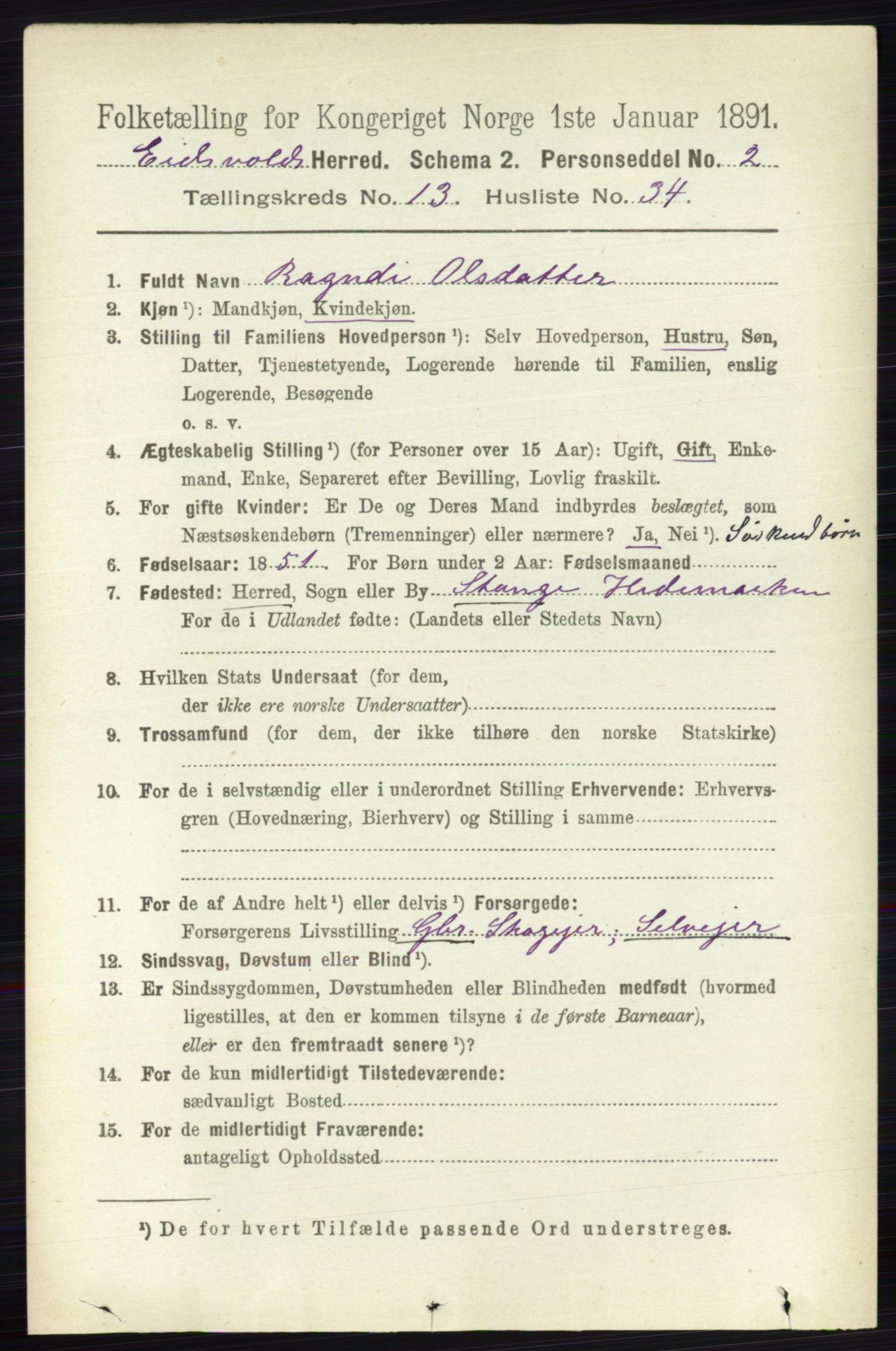 RA, 1891 census for 0237 Eidsvoll, 1891, p. 9232