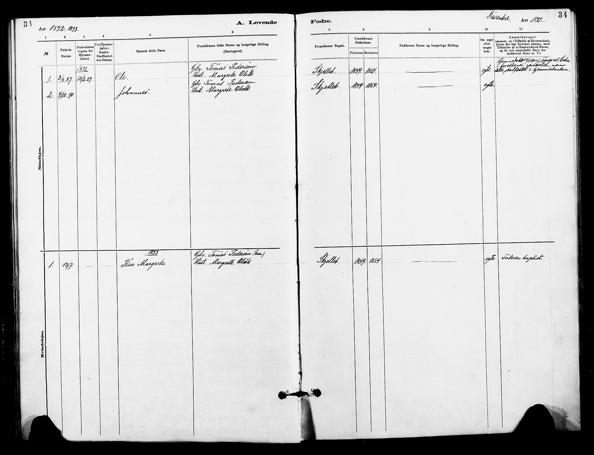 Målselv sokneprestembete, SATØ/S-1311/G/Ga/Gaa/L0006kirke: Parish register (official) no. 6, 1884-1902, p. 34