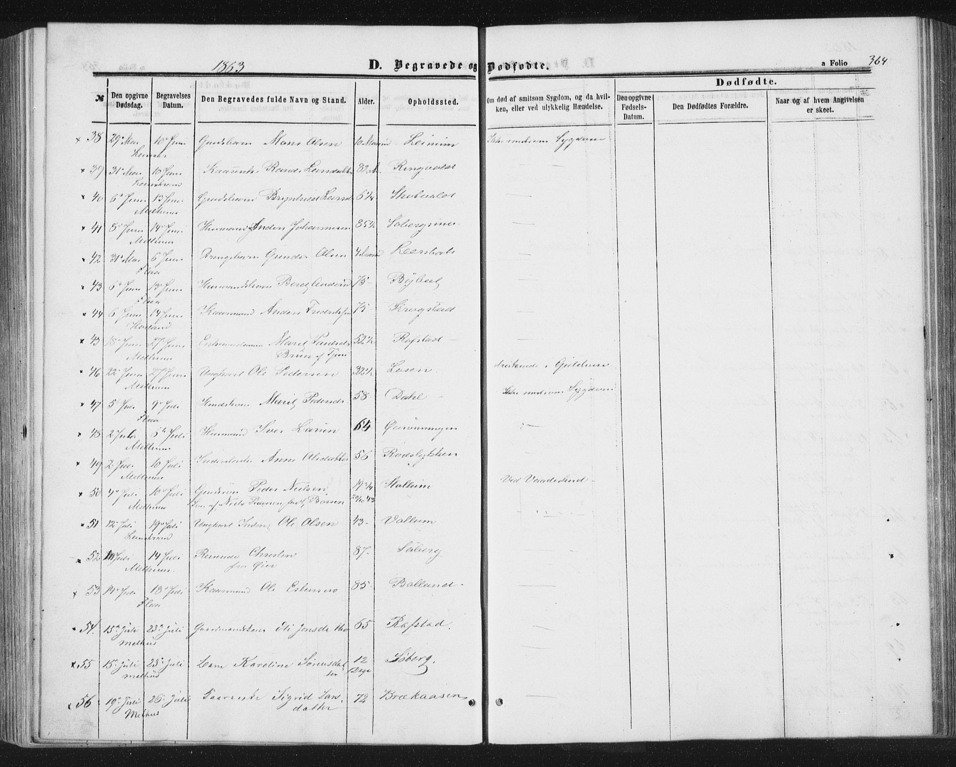 Ministerialprotokoller, klokkerbøker og fødselsregistre - Sør-Trøndelag, AV/SAT-A-1456/691/L1077: Parish register (official) no. 691A09, 1862-1873, p. 364