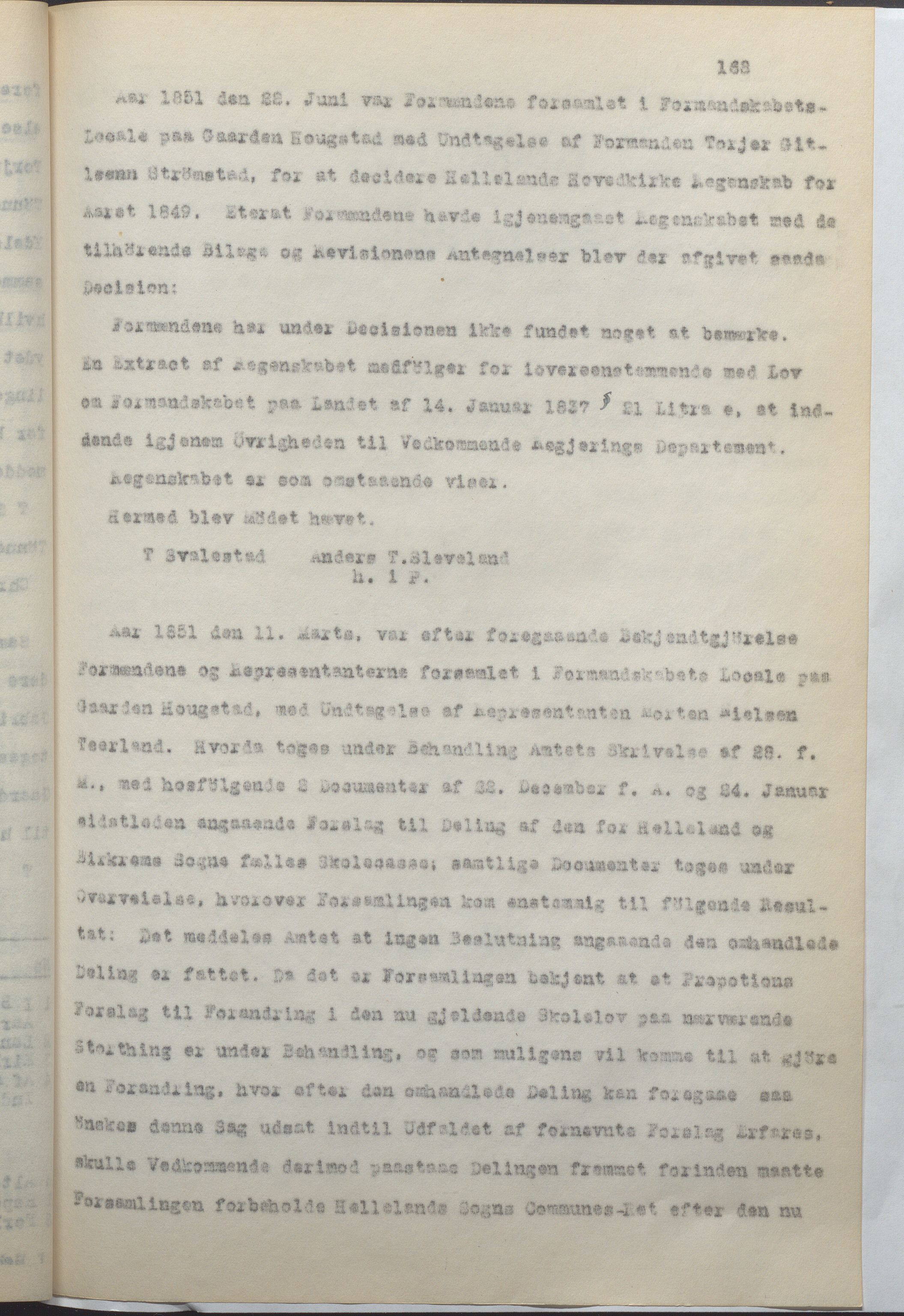 Helleland kommune - Formannskapet, IKAR/K-100479/A/Ab/L0001: Avskrift av møtebok, 1837-1866, p. 168