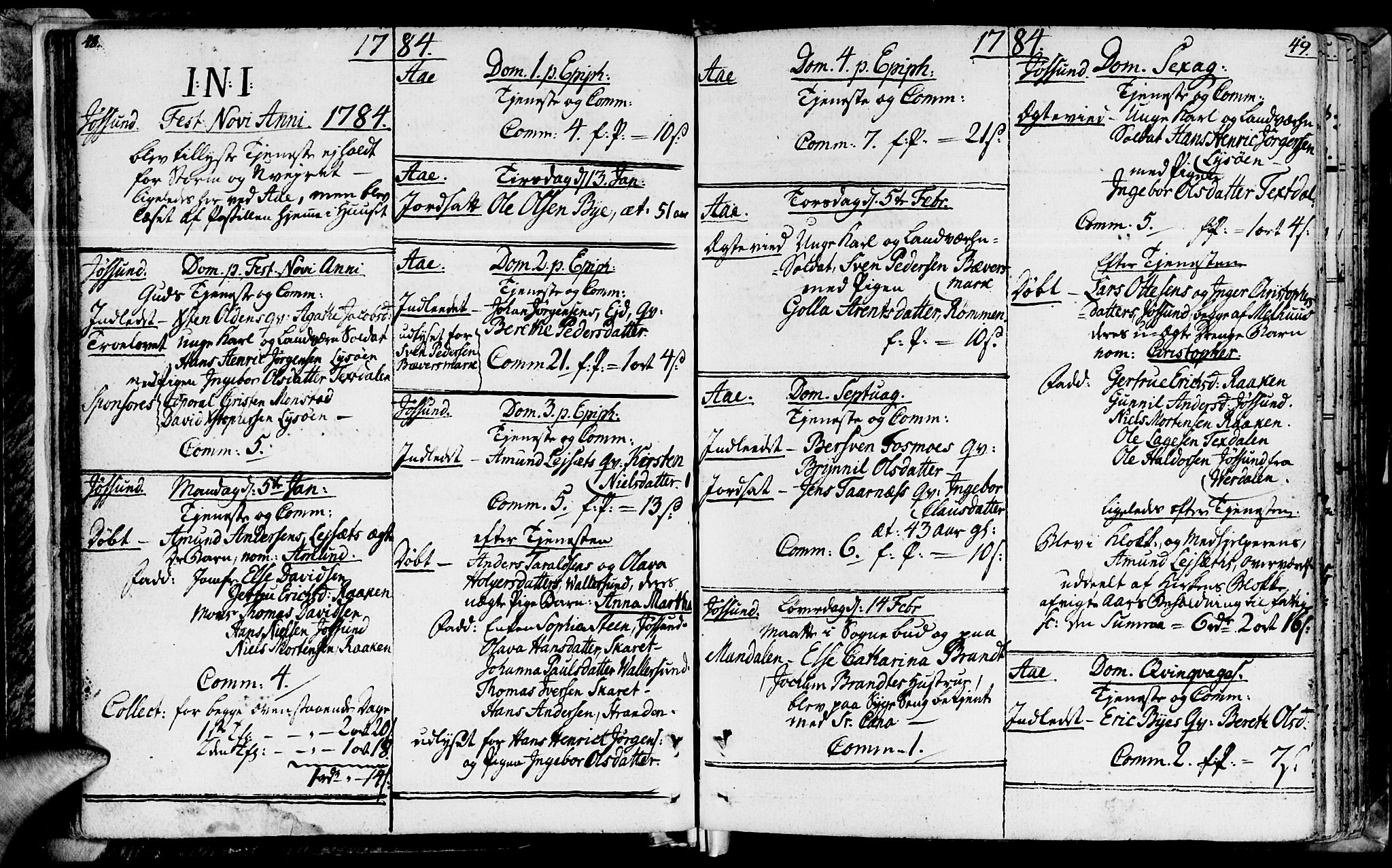 Ministerialprotokoller, klokkerbøker og fødselsregistre - Sør-Trøndelag, SAT/A-1456/655/L0673: Parish register (official) no. 655A02, 1780-1801, p. 48-49