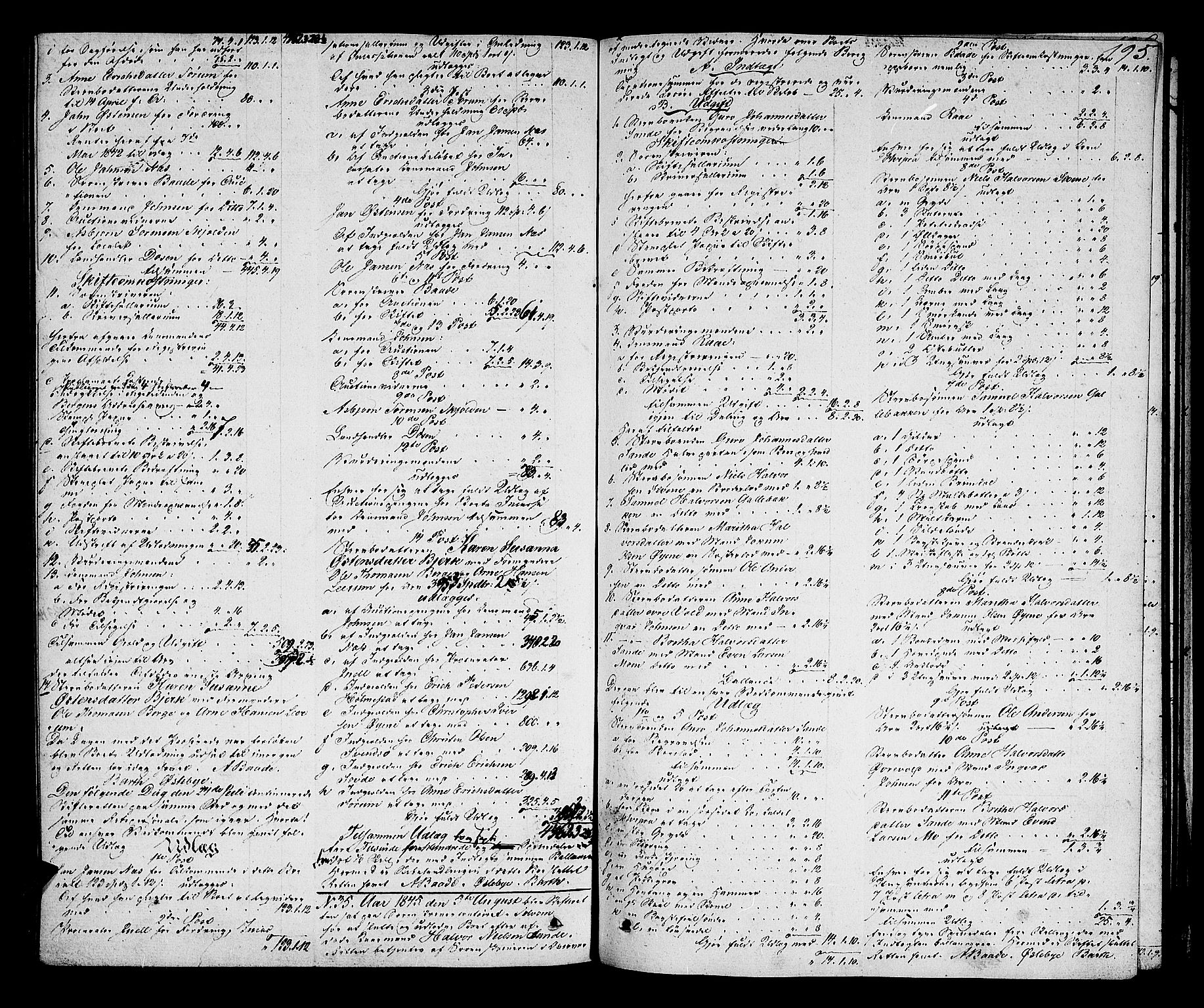 Indre Sogn tingrett, AV/SAB-A-3301/1/H/Hd/L0001: Skifteutlodningsprotokoll 1, 1838-1846, p. 194b-195a