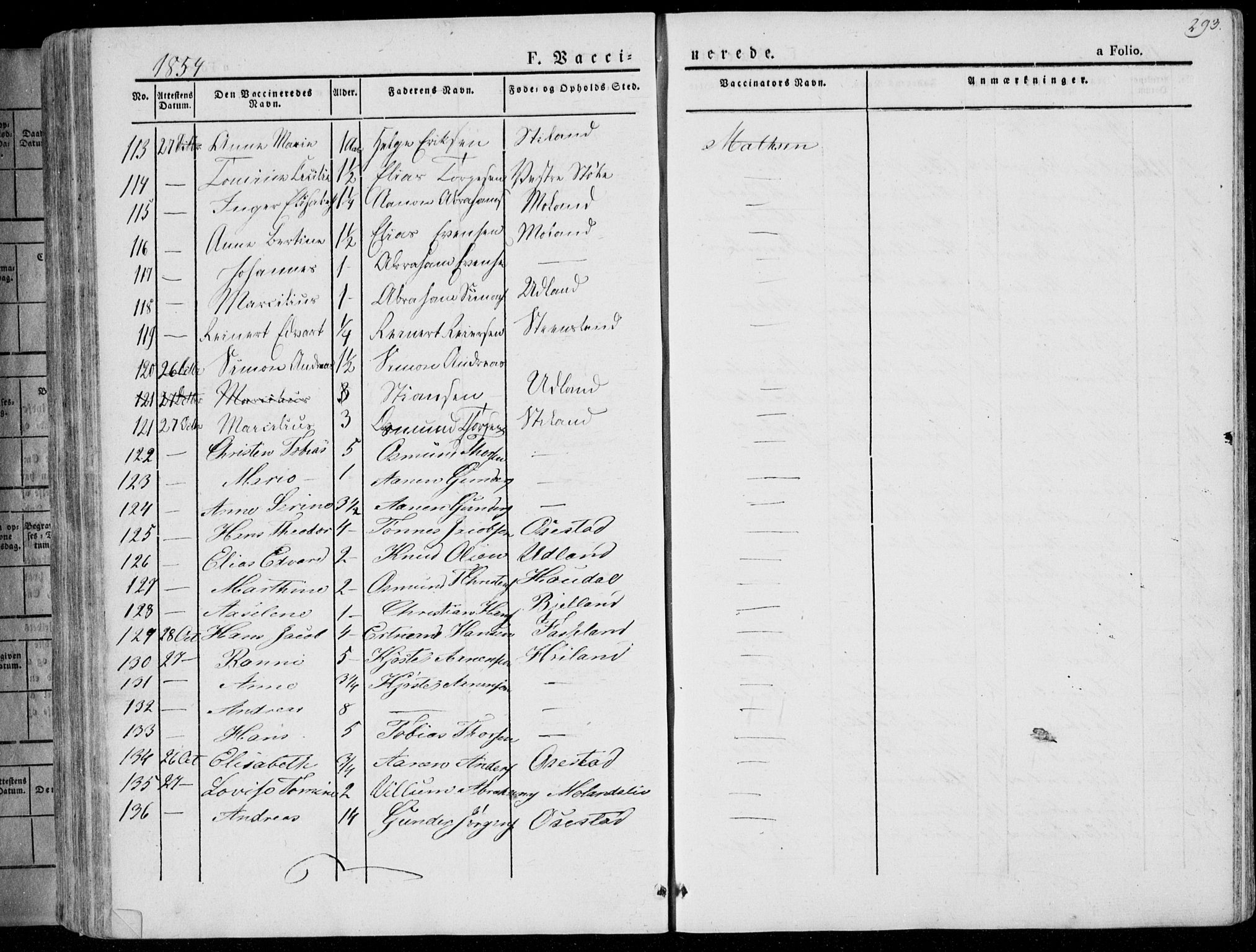 Sør-Audnedal sokneprestkontor, AV/SAK-1111-0039/F/Fa/Fab/L0006: Parish register (official) no. A 6, 1829-1855, p. 293