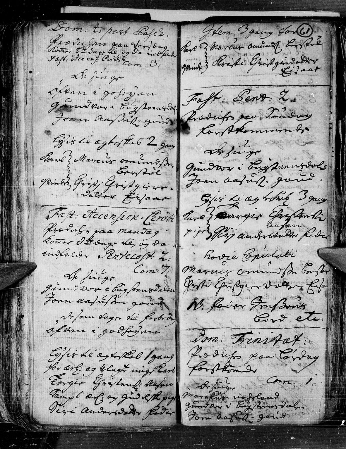Søgne sokneprestkontor, SAK/1111-0037/F/Fa/Faa/L0001: Parish register (official) no. A 1, 1716-1740, p. 61
