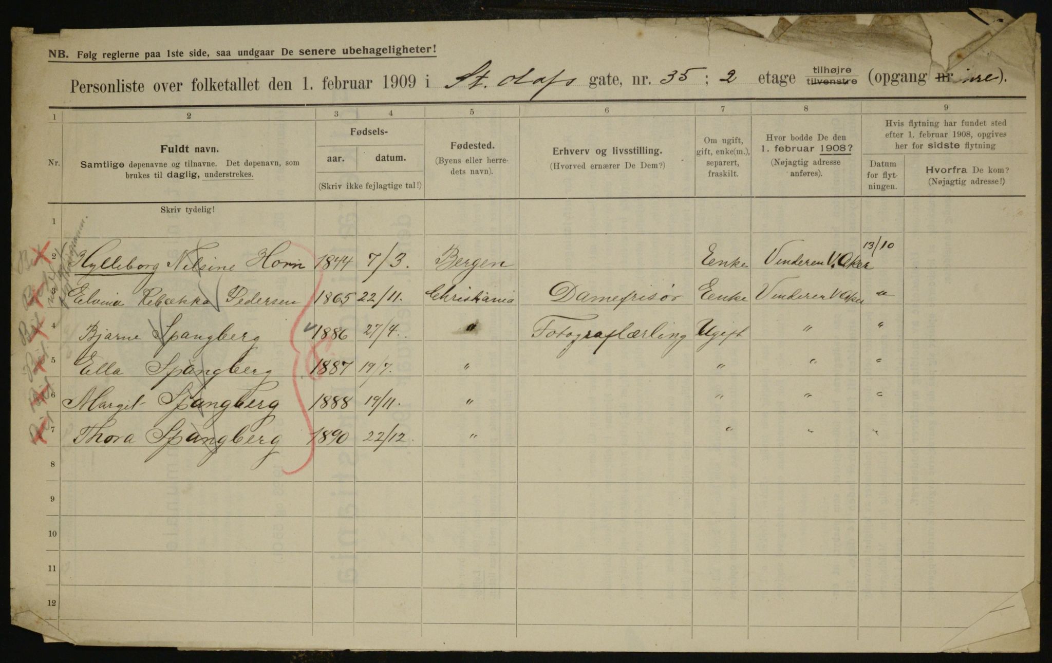 OBA, Municipal Census 1909 for Kristiania, 1909, p. 80282