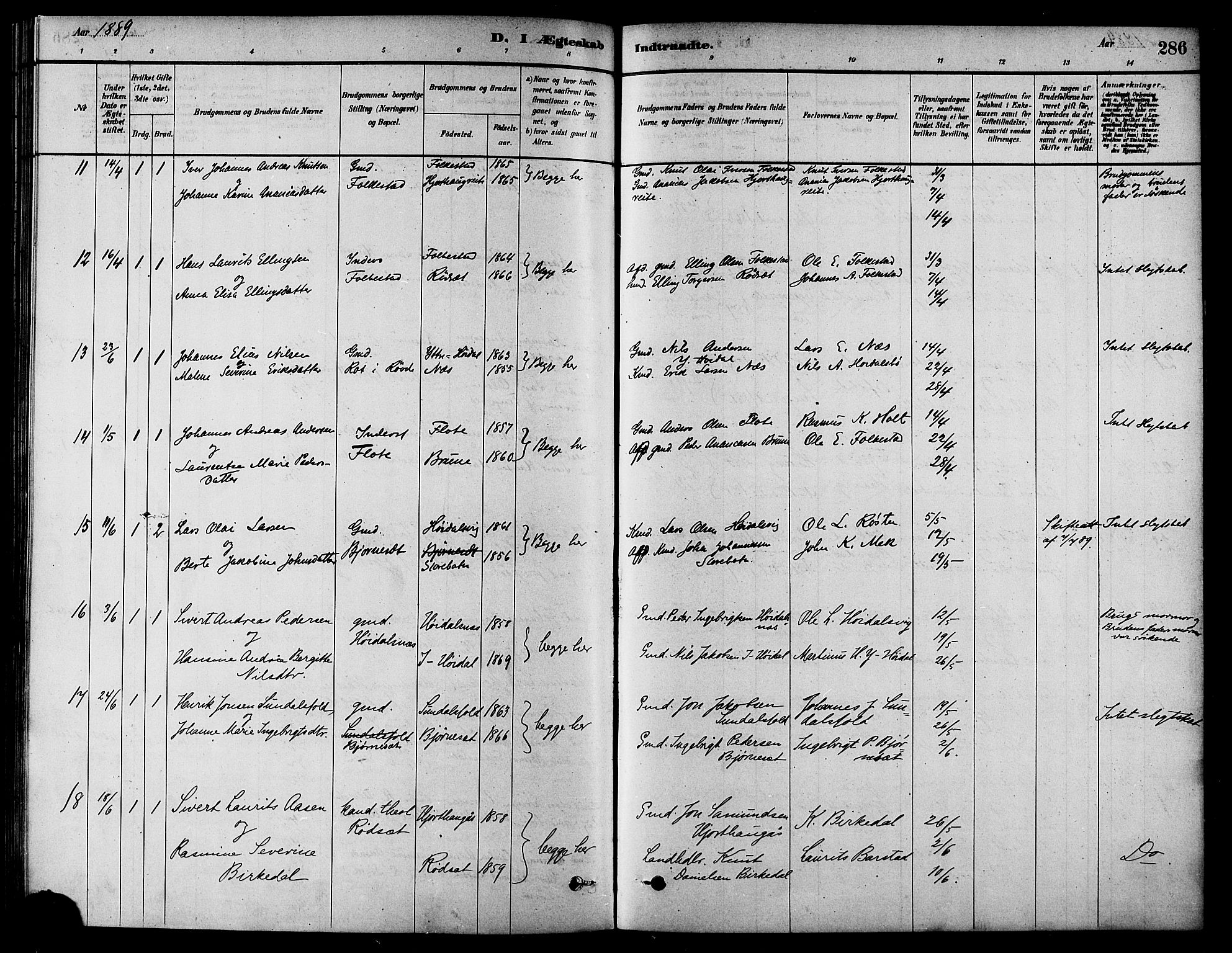 Ministerialprotokoller, klokkerbøker og fødselsregistre - Møre og Romsdal, AV/SAT-A-1454/511/L0141: Parish register (official) no. 511A08, 1878-1890, p. 286