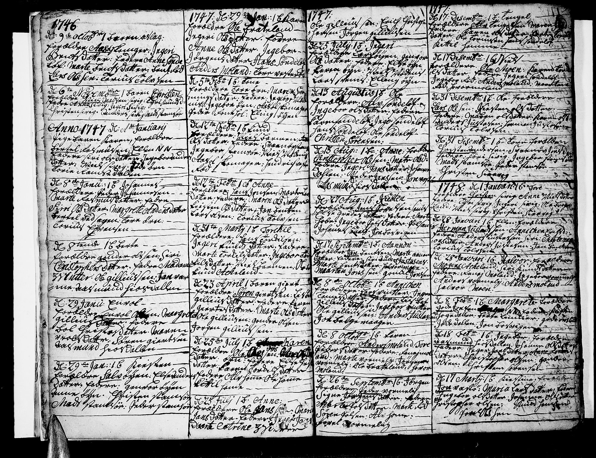 Søndeled sokneprestkontor, SAK/1111-0038/F/Fb/L0001: Parish register (copy) no. B 1, 1746-1816, p. 9