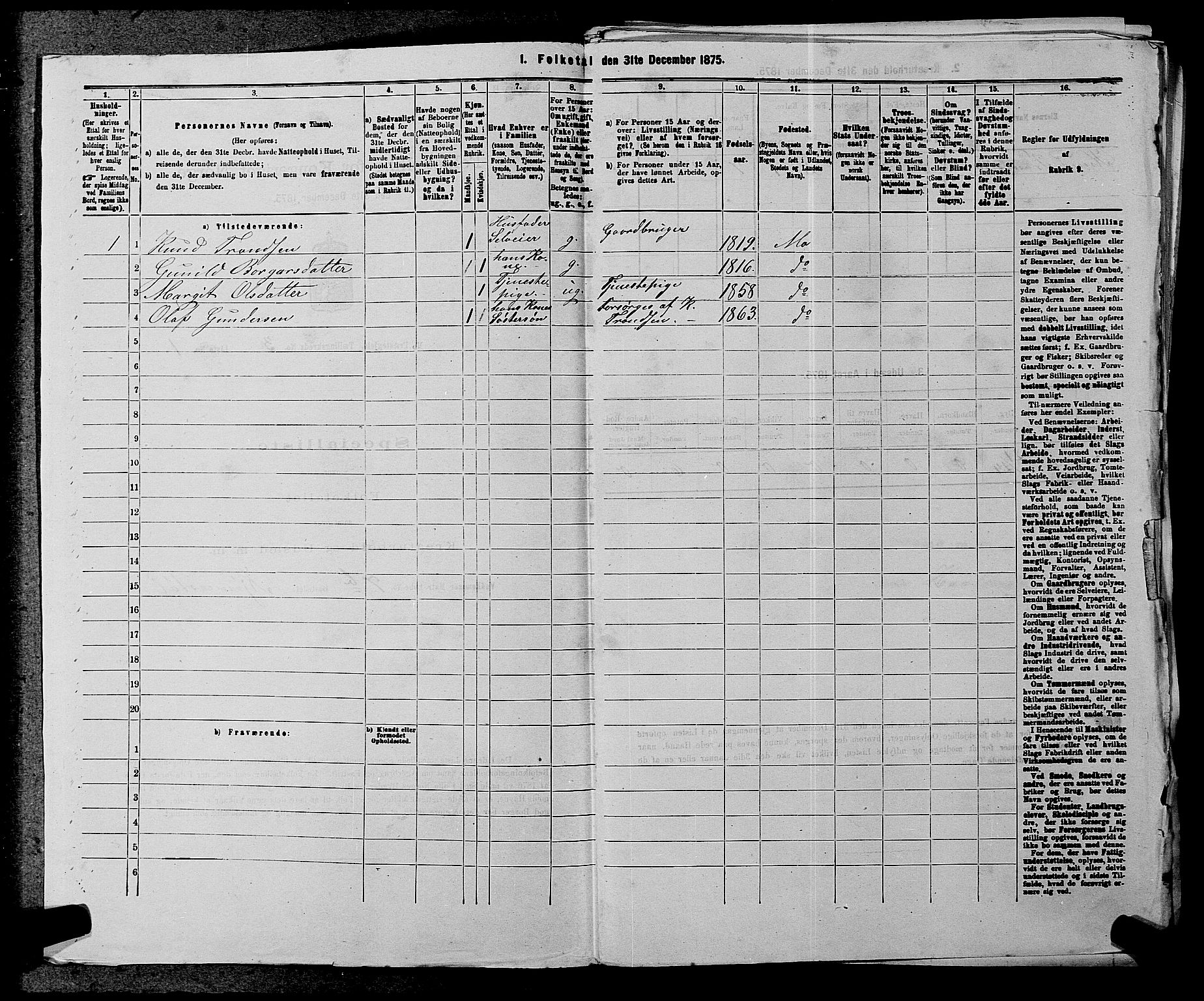 SAKO, 1875 census for 0832P Mo, 1875, p. 235