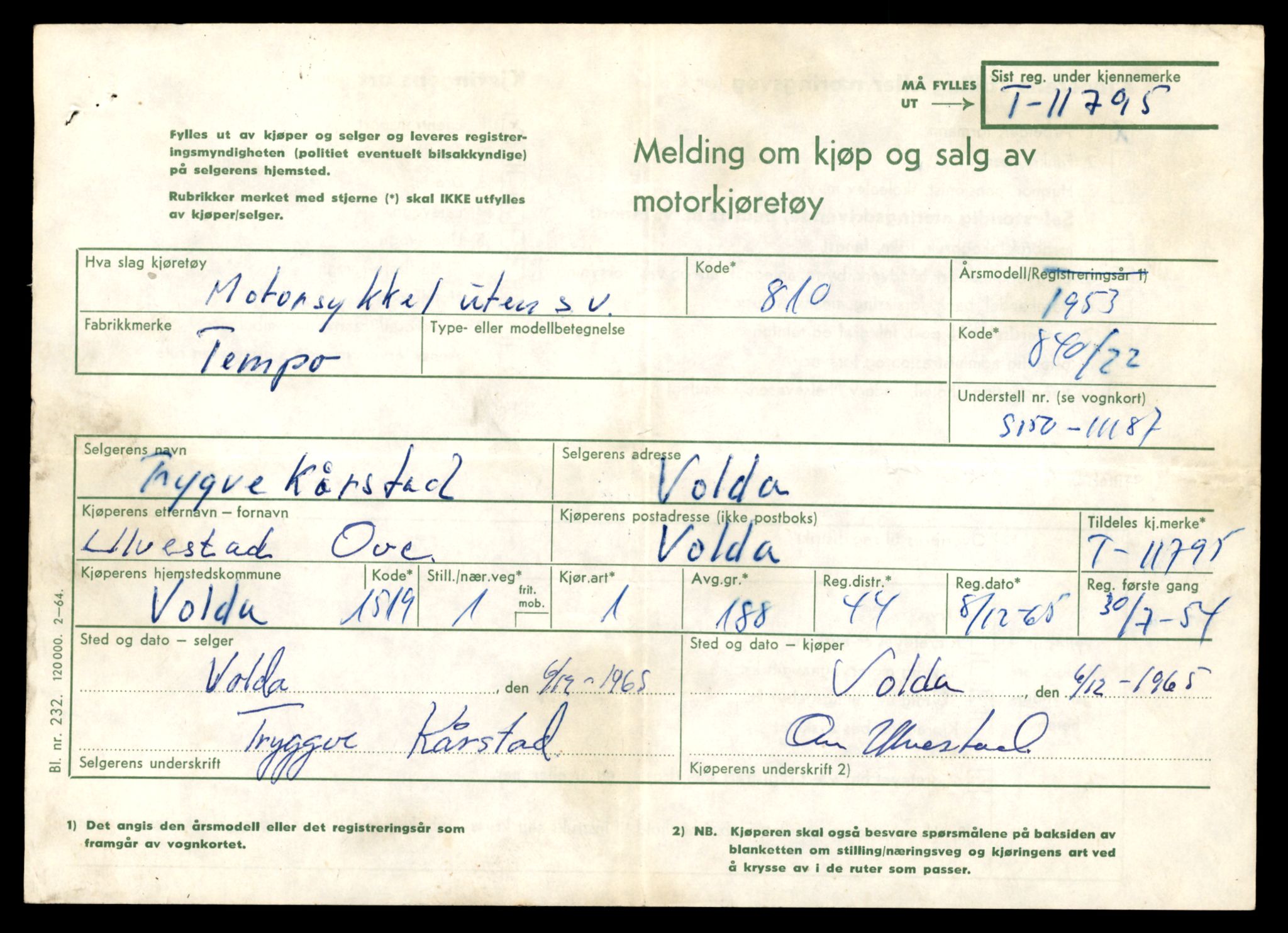 Møre og Romsdal vegkontor - Ålesund trafikkstasjon, SAT/A-4099/F/Fe/L0030: Registreringskort for kjøretøy T 11620 - T 11799, 1927-1998, p. 2567