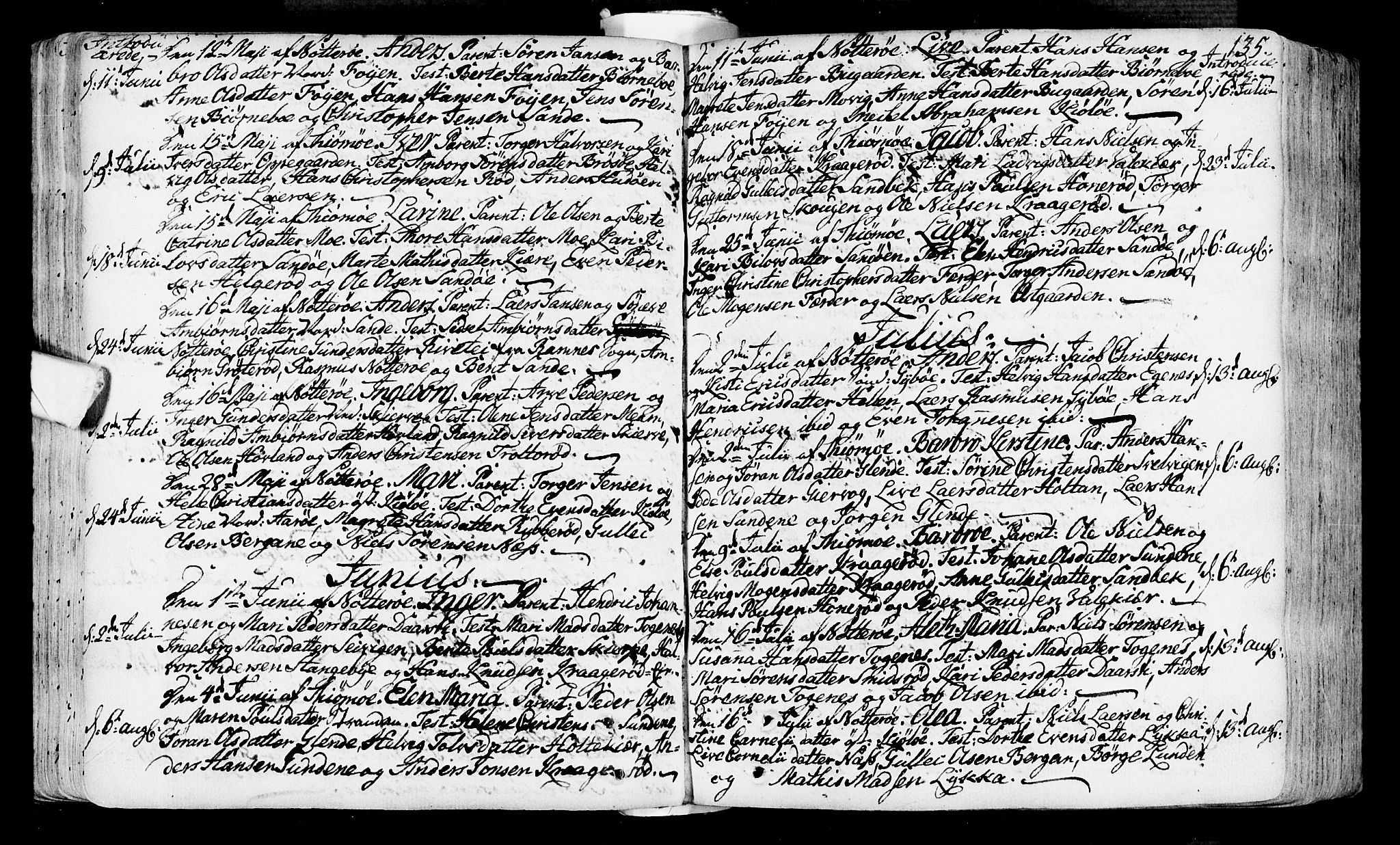 Nøtterøy kirkebøker, AV/SAKO-A-354/F/Fa/L0002: Parish register (official) no. I 2, 1738-1790, p. 135