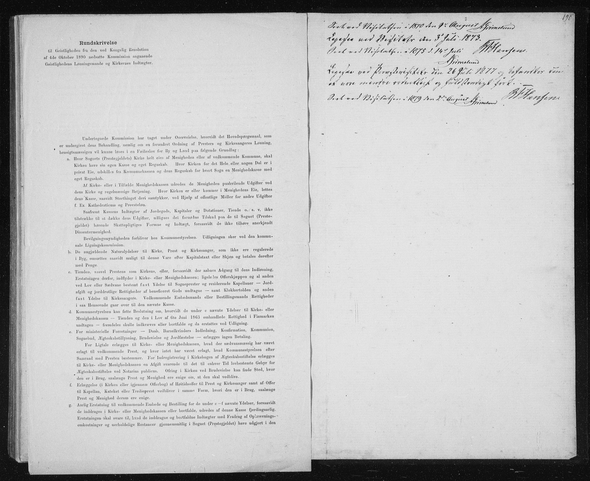 Ministerialprotokoller, klokkerbøker og fødselsregistre - Sør-Trøndelag, SAT/A-1456/631/L0513: Parish register (copy) no. 631C01, 1869-1879, p. 190
