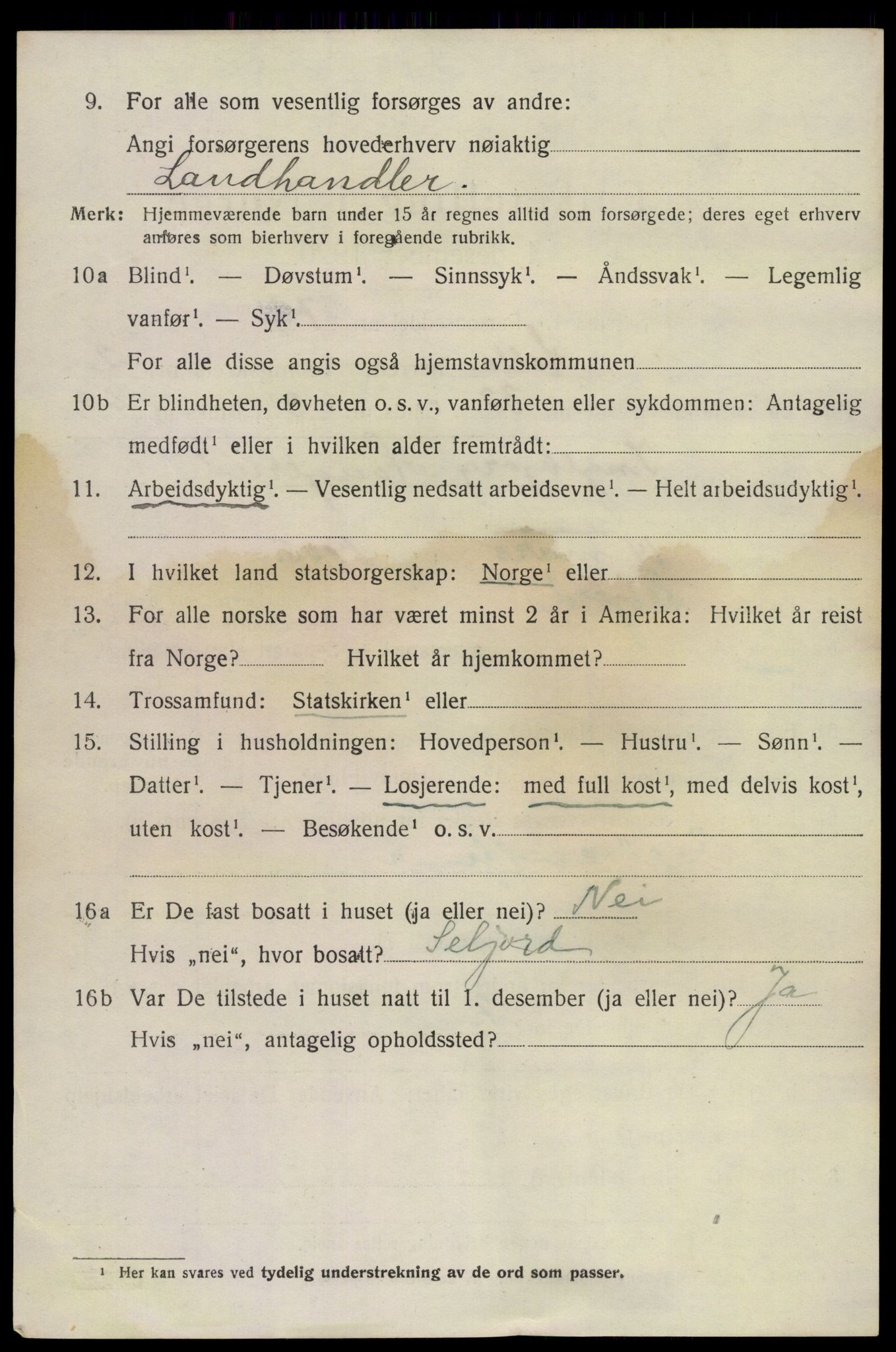 SAKO, 1920 census for Holla, 1920, p. 2032