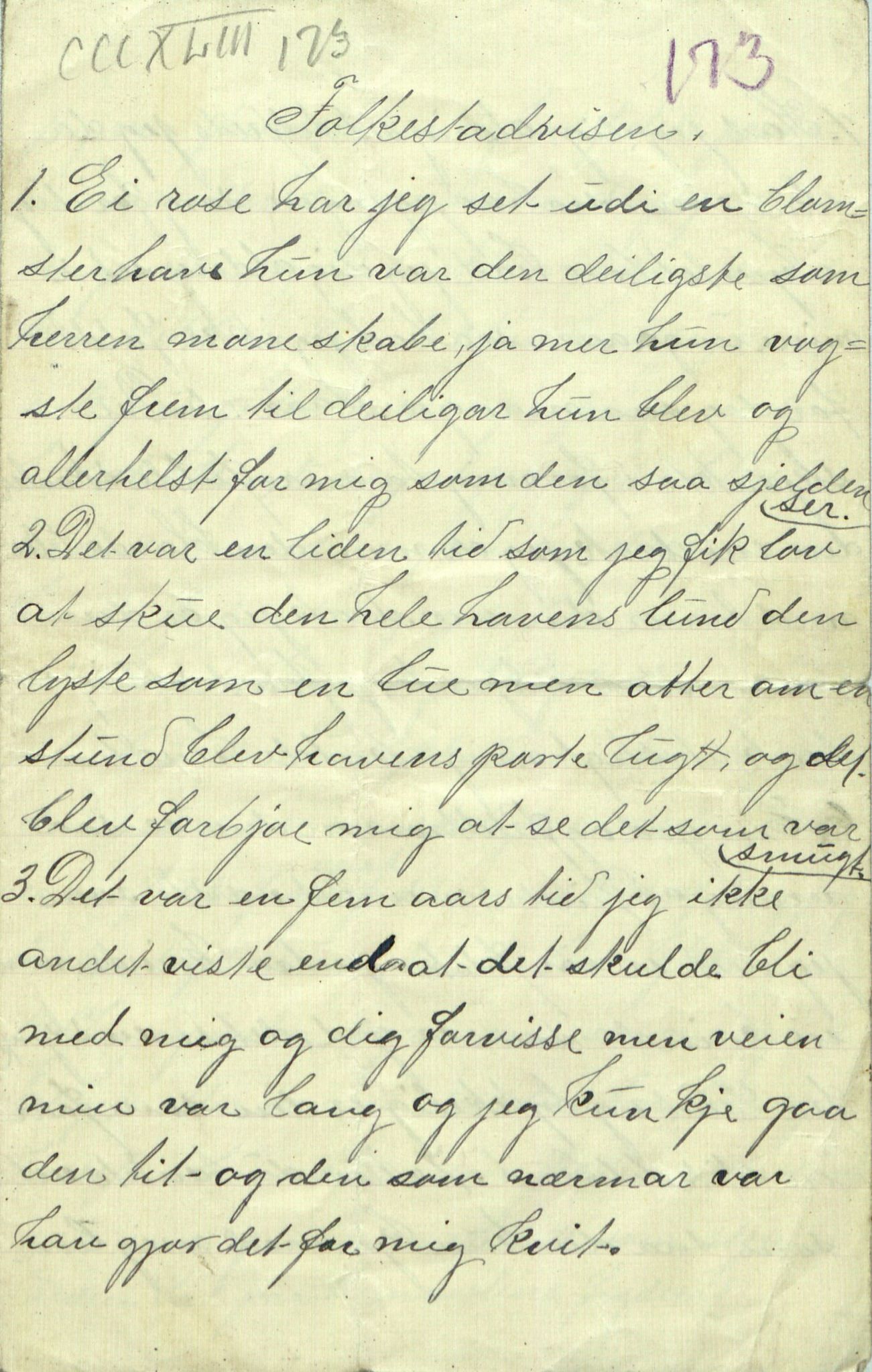 Rikard Berge, TEMU/TGM-A-1003/F/L0009/0003: 341-356 / 343 Mest brev, litt tradisjon, 1902-1925, p. 173