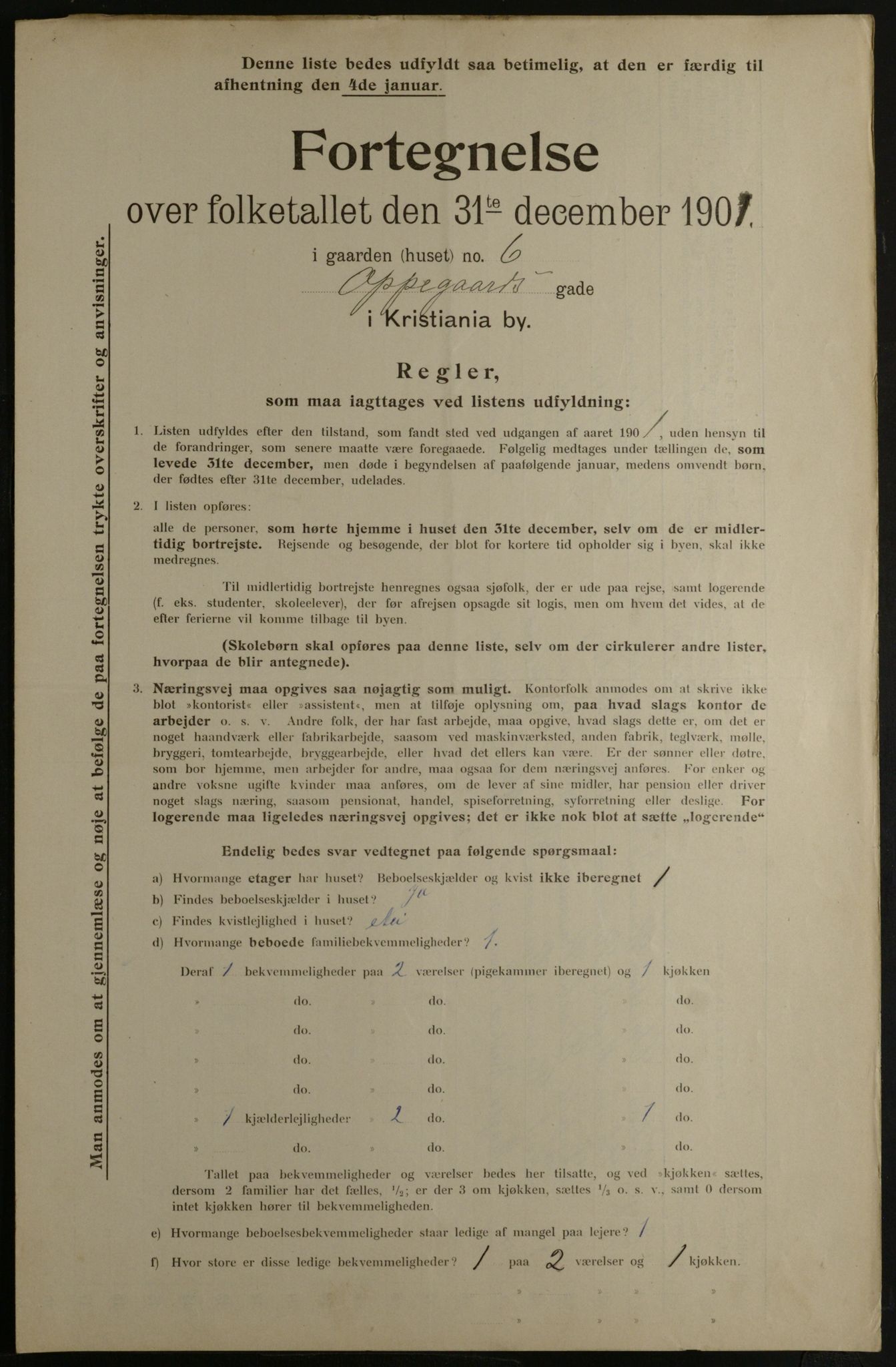 OBA, Municipal Census 1901 for Kristiania, 1901, p. 11590