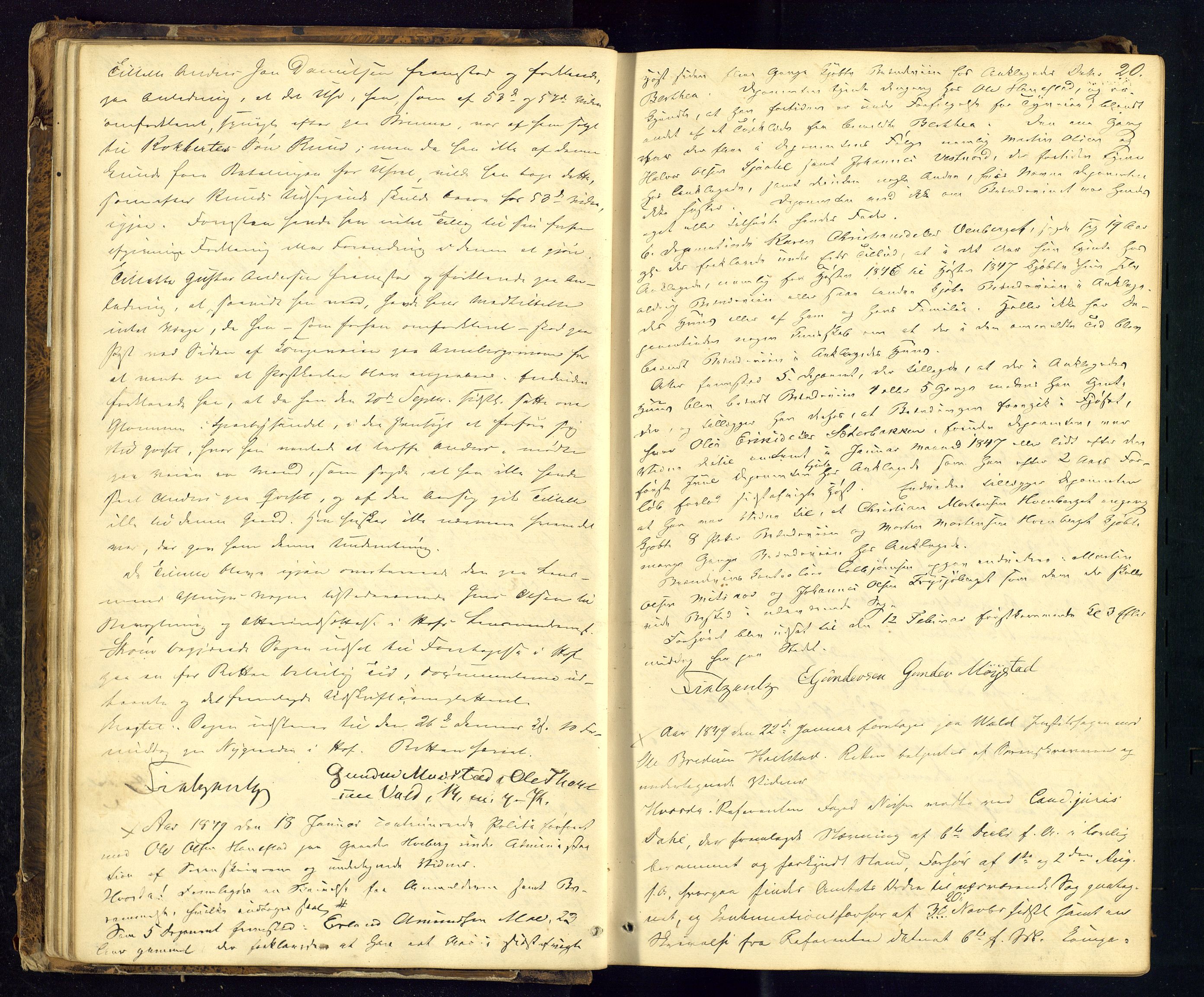Solør tingrett, AV/SAH-TING-008/G/Gc/Gca/L0003: Ekstrarettsprotokoll, 1848-1851, p. 20