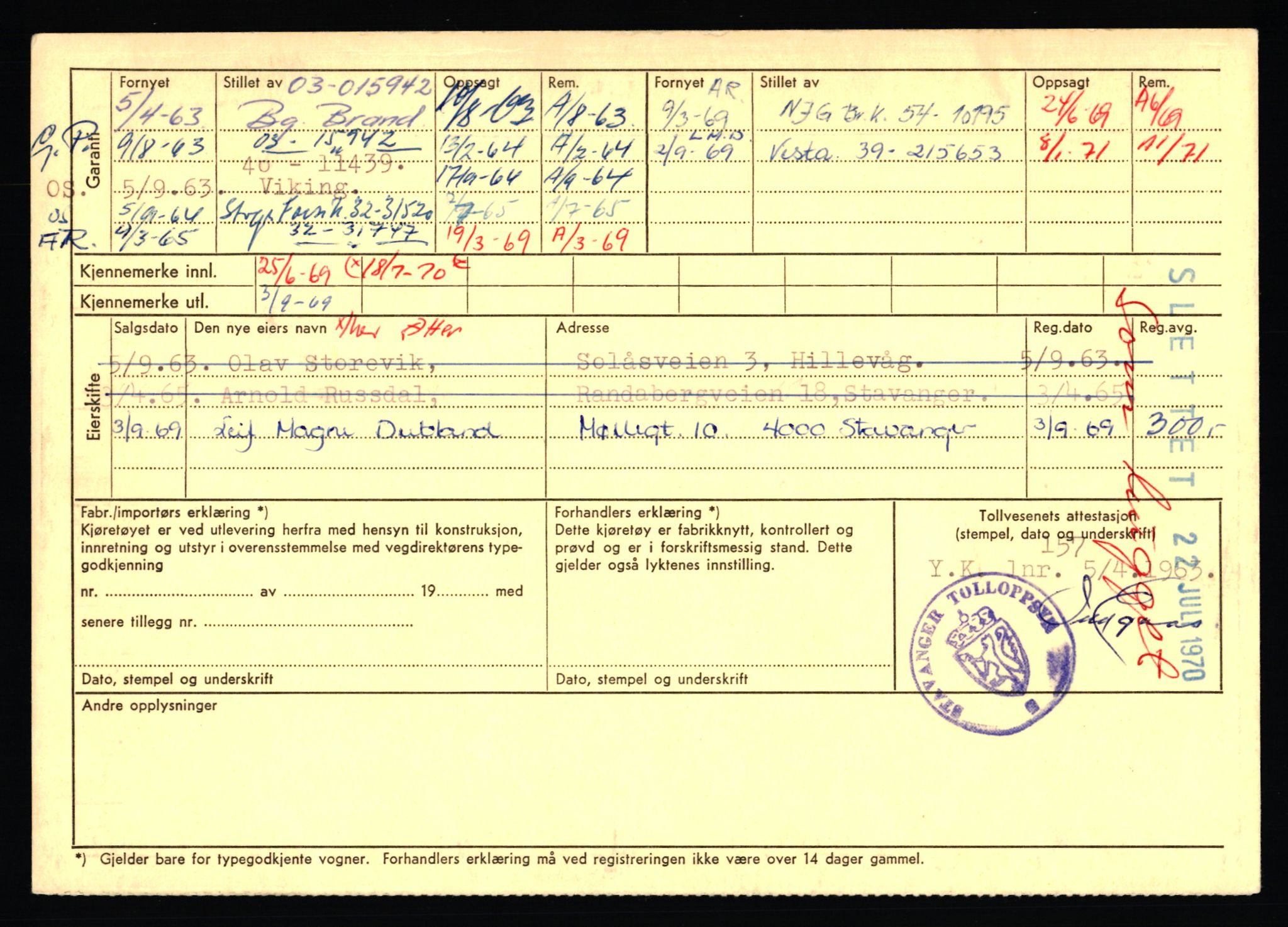 Stavanger trafikkstasjon, AV/SAST-A-101942/0/F/L0071: L-80500 - L-82199, 1930-1971, p. 2492