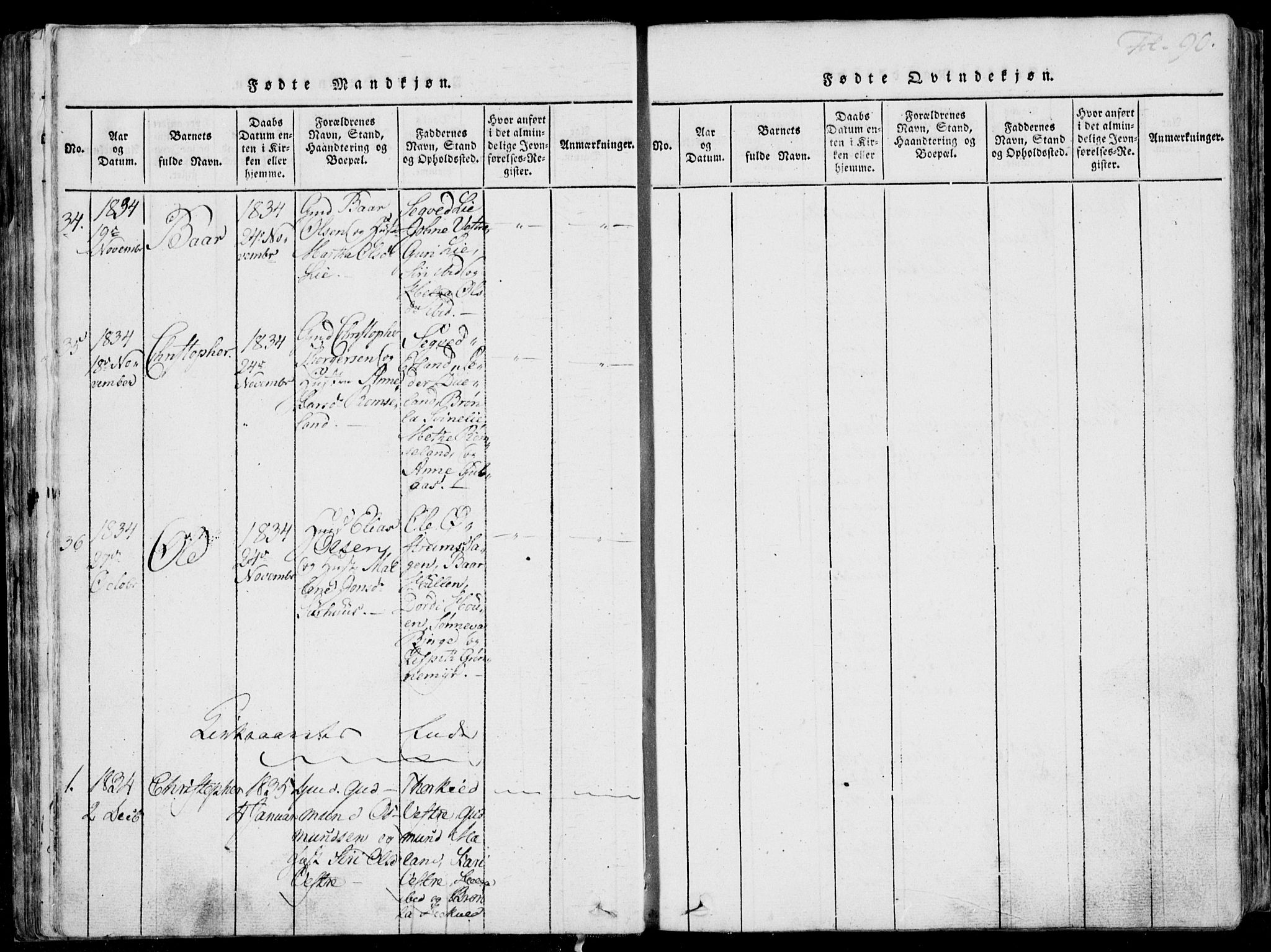 Skjold sokneprestkontor, SAST/A-101847/H/Ha/Haa/L0003: Parish register (official) no. A 3, 1815-1835, p. 90