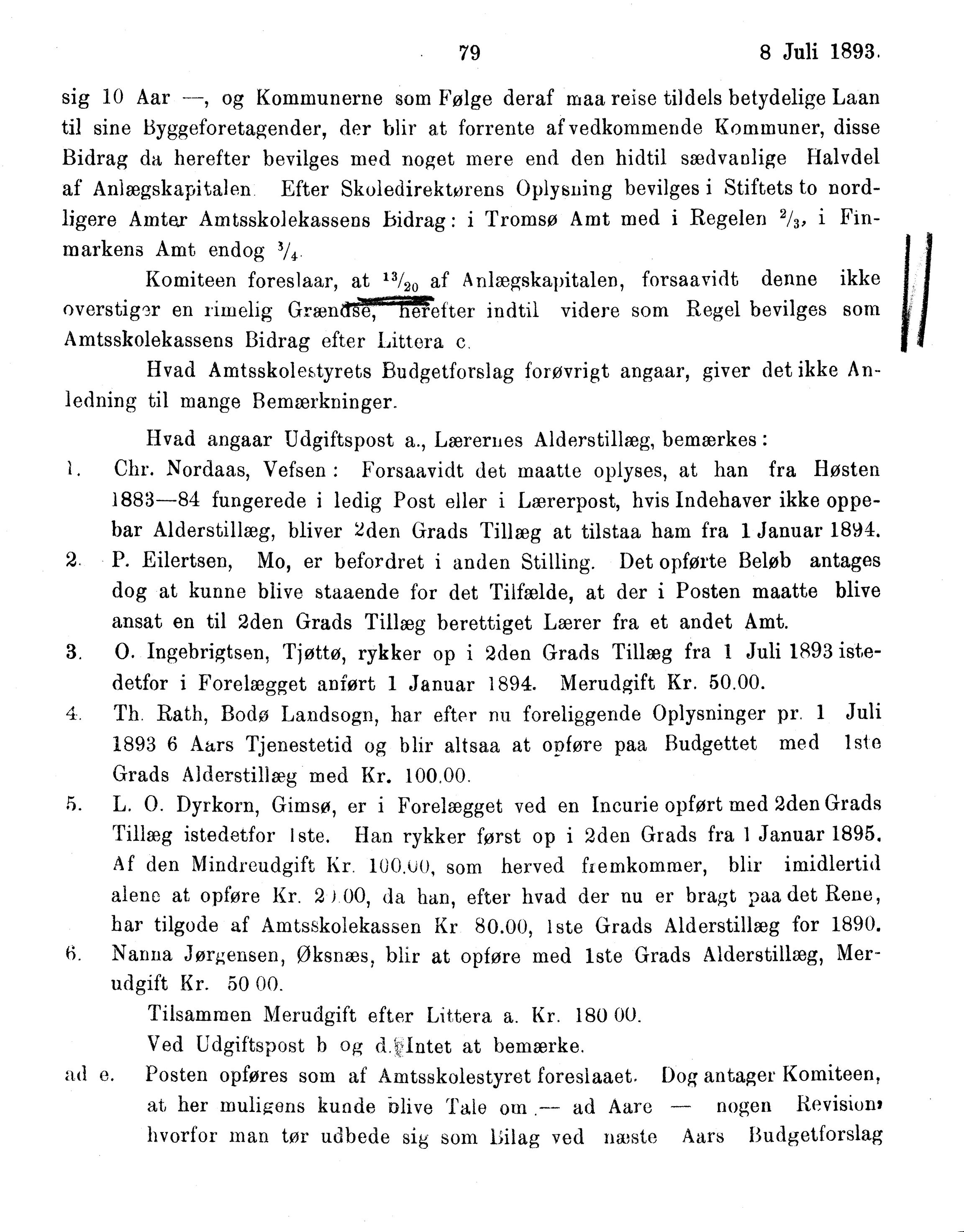 Nordland Fylkeskommune. Fylkestinget, AIN/NFK-17/176/A/Ac/L0016: Fylkestingsforhandlinger 1891-1893, 1891-1893