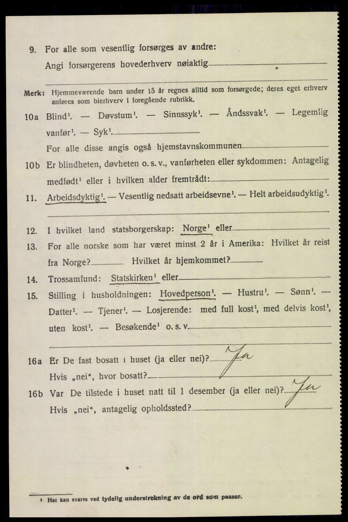 SAK, 1920 census for Landvik, 1920, p. 3331