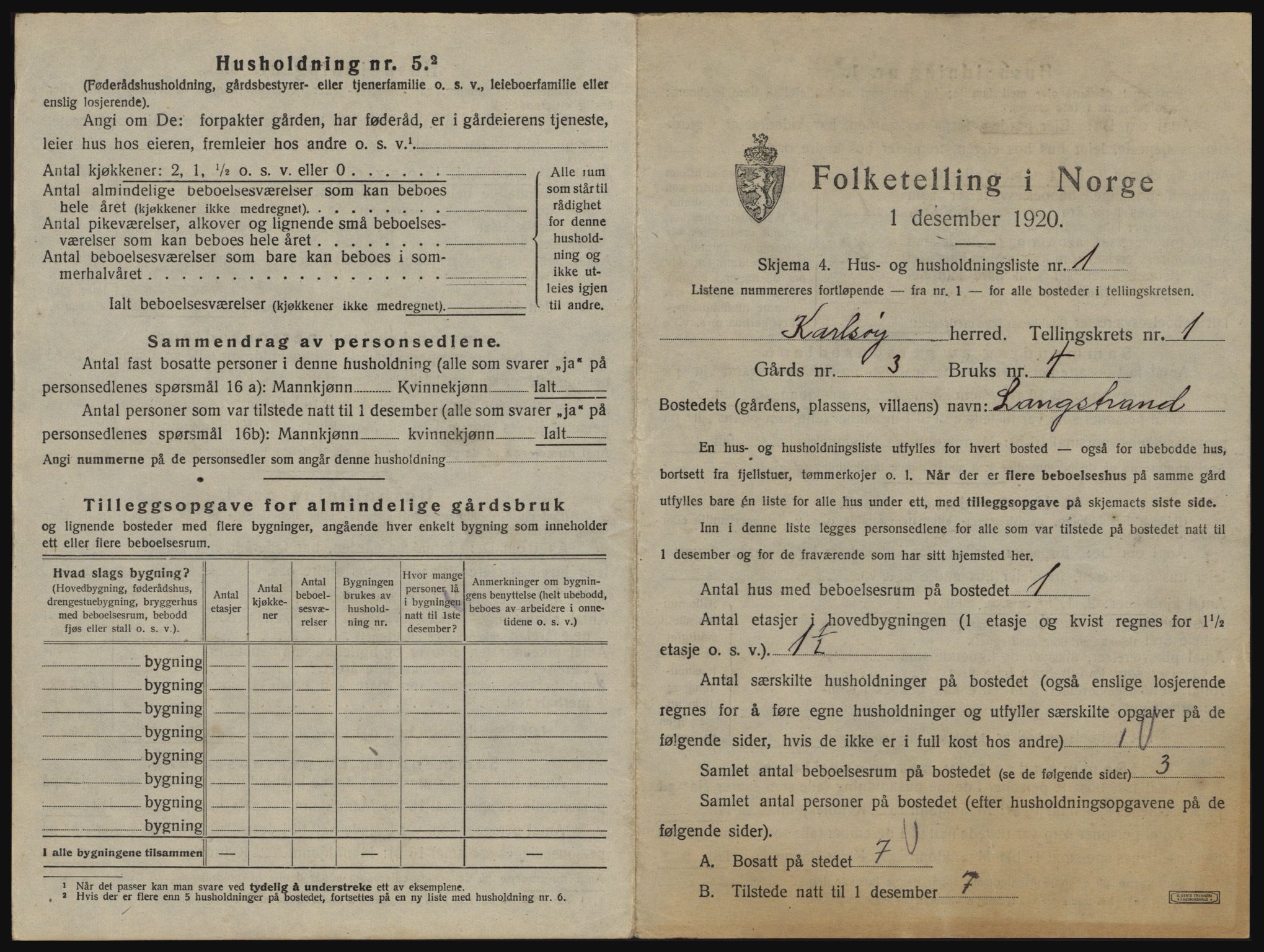 SATØ, 1920 census for Karlsøy, 1920, p. 52