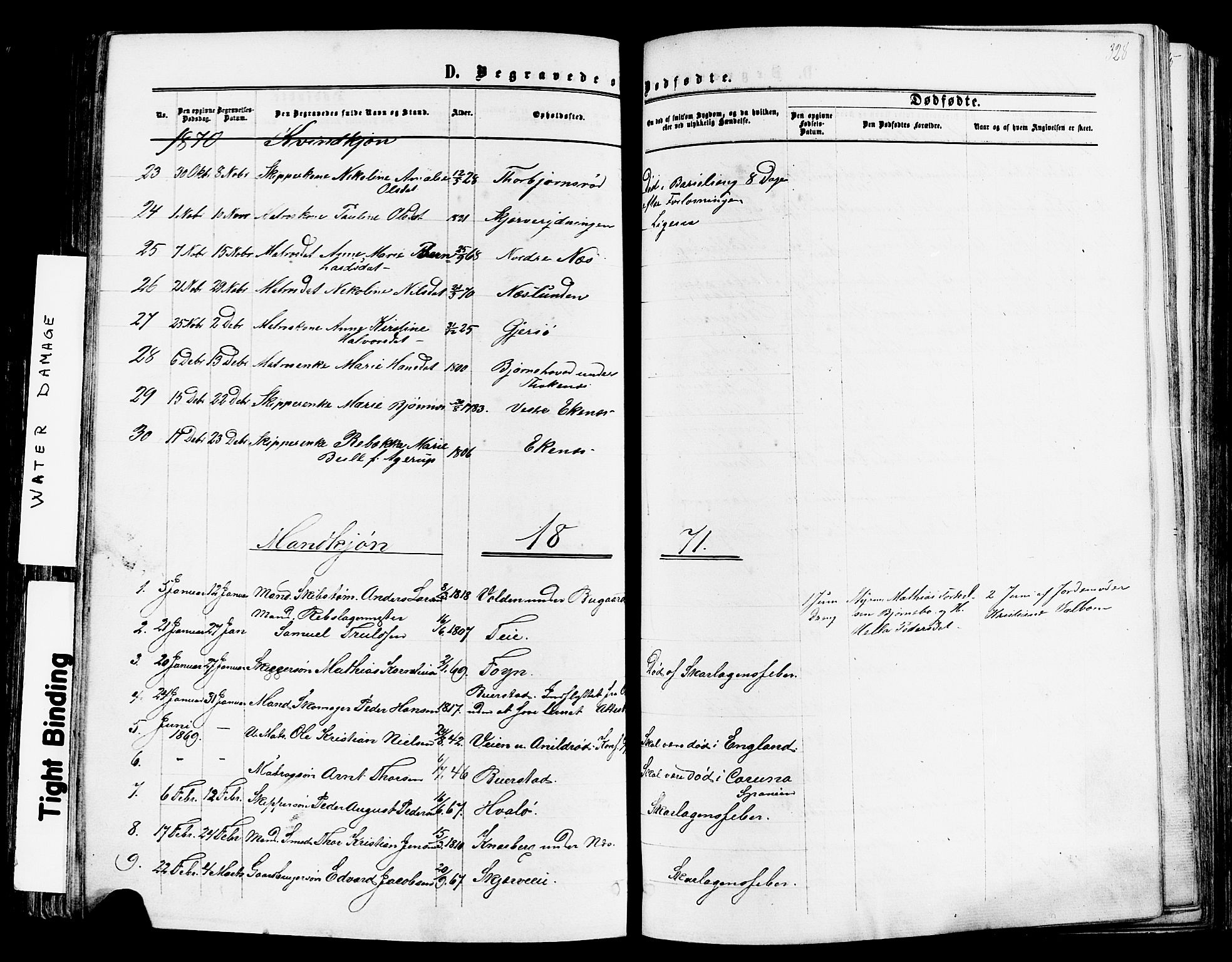 Nøtterøy kirkebøker, AV/SAKO-A-354/F/Fa/L0007: Parish register (official) no. I 7, 1865-1877, p. 328